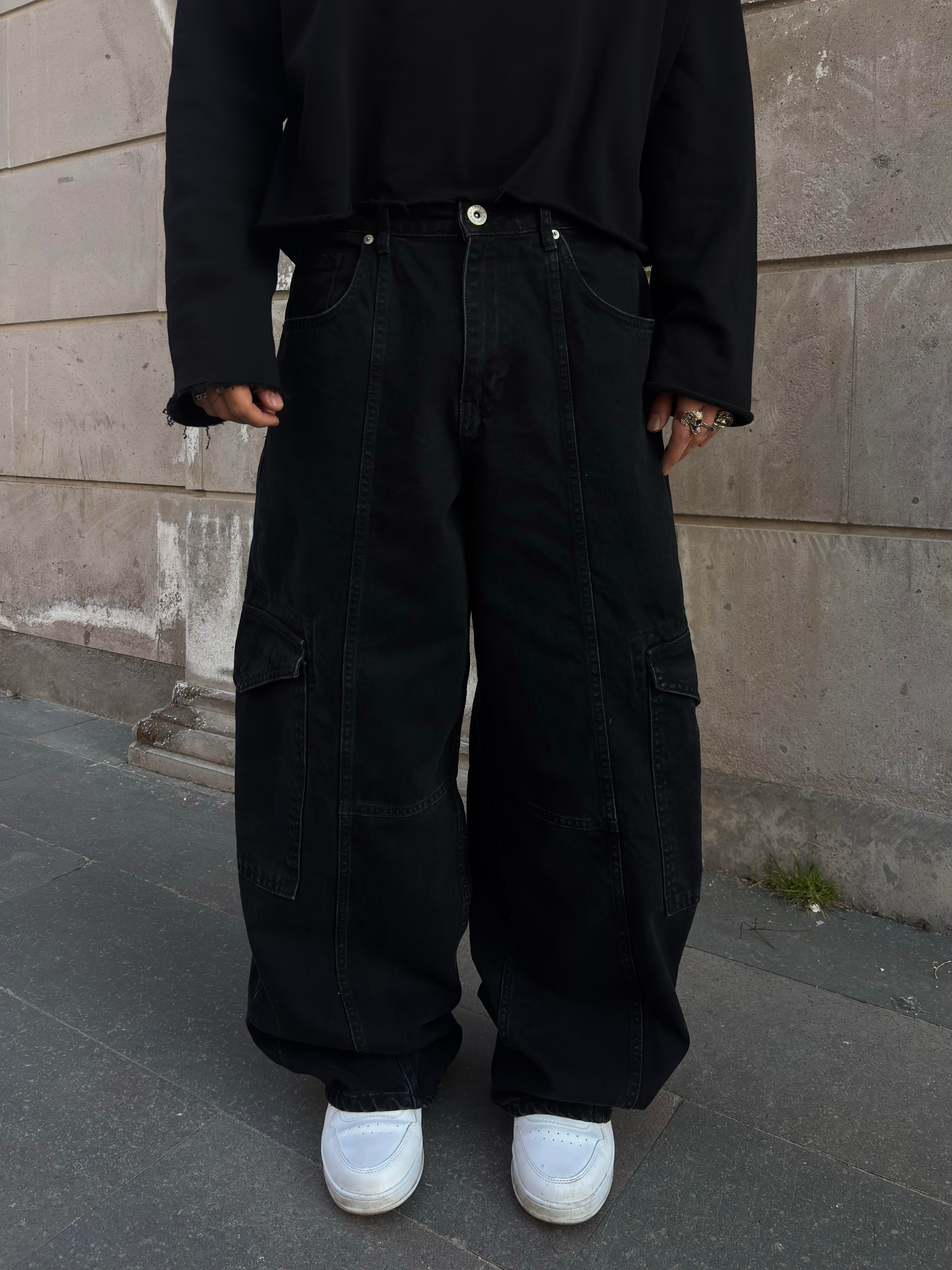 Premium Washed Black Mold Stance Cargo Jeans