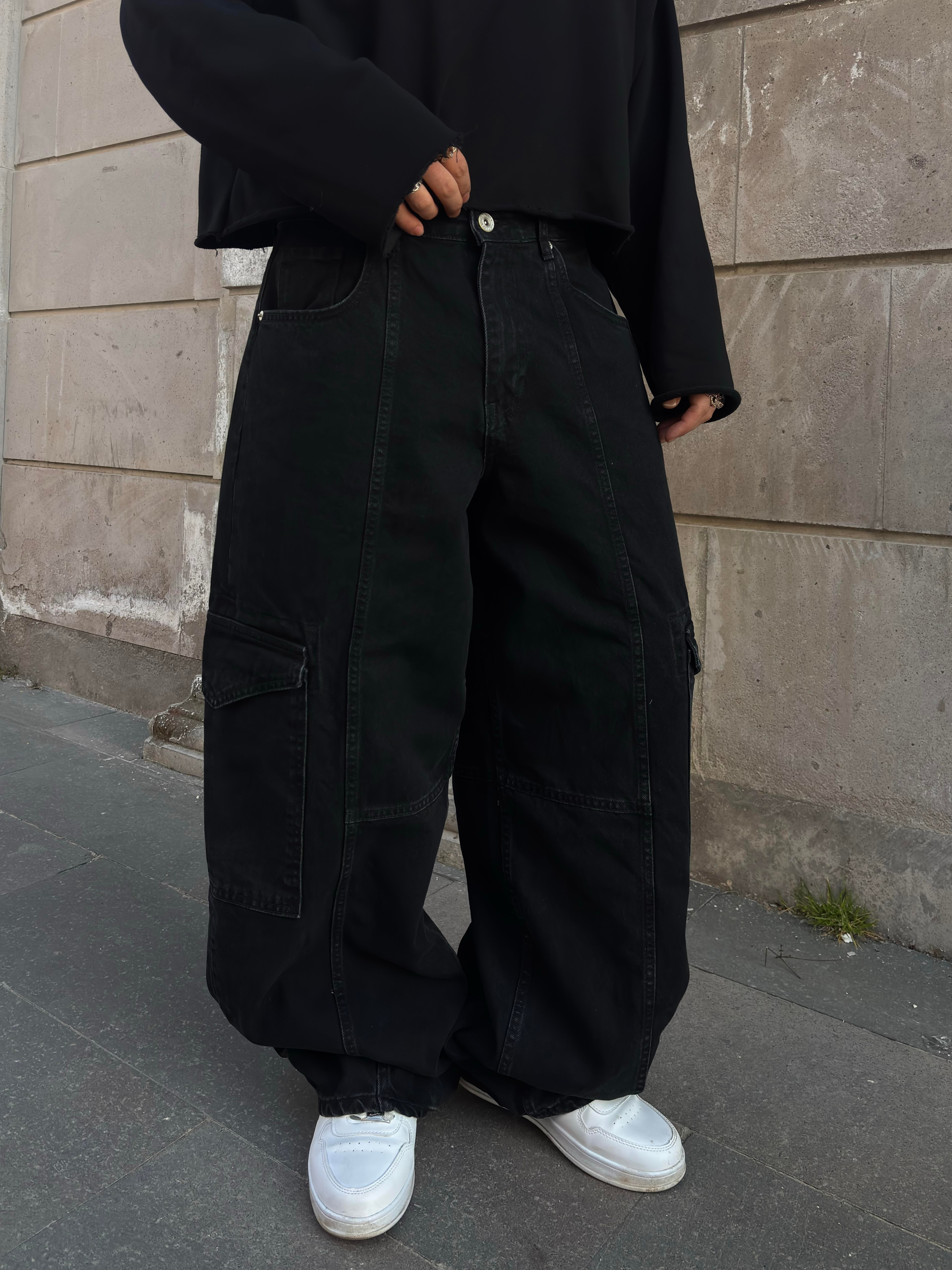 Premium Washed Black Mold Stance Cargo Jeans