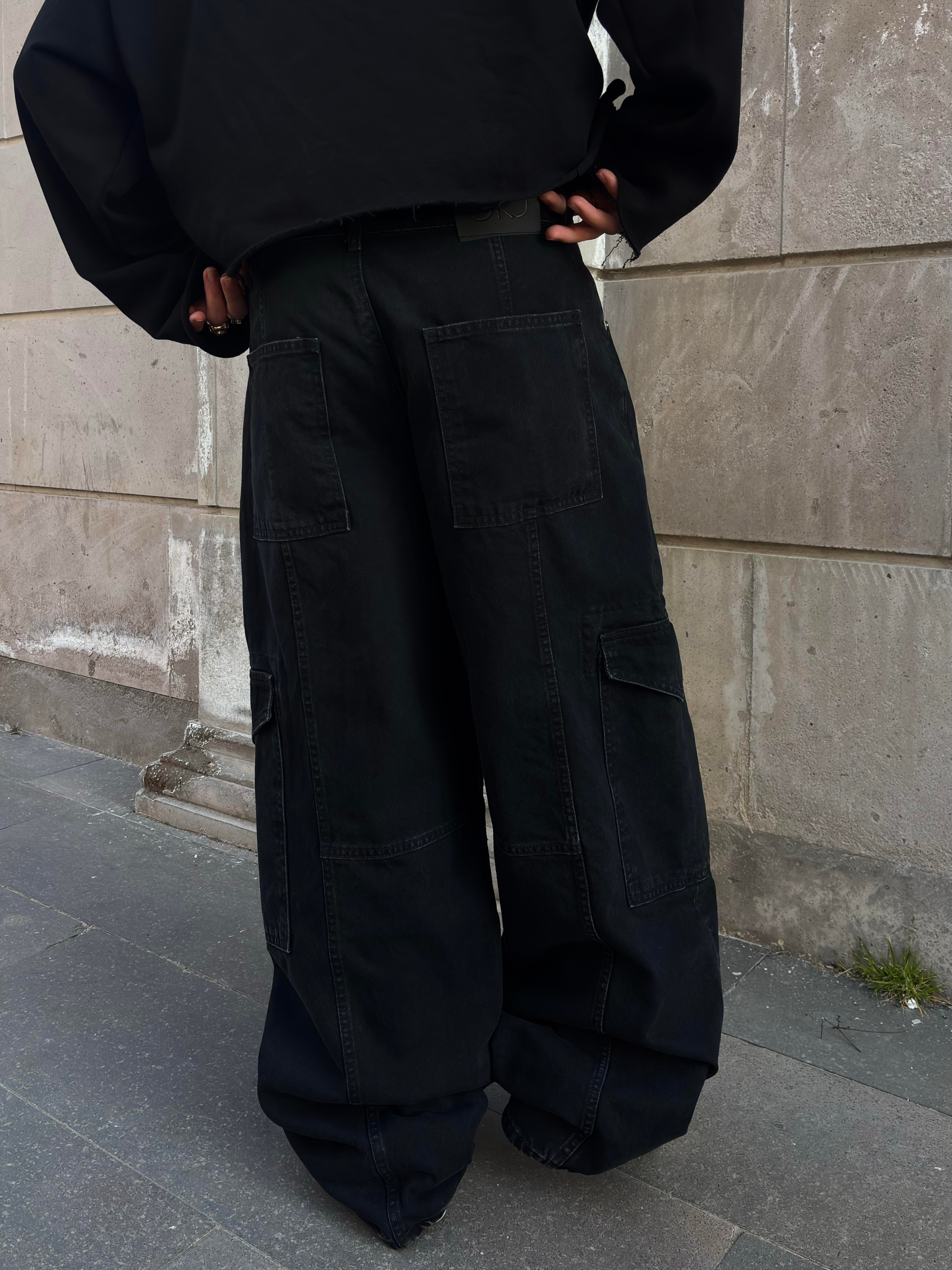 Premium Washed Black Mold Stance Cargo Jeans