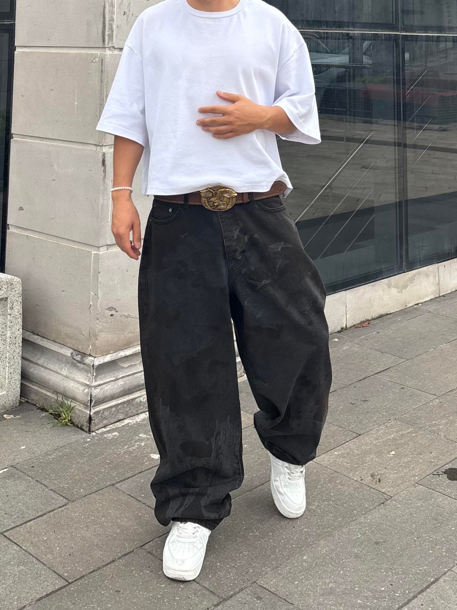 Premium Western Graphic Ballon Fit Jeans