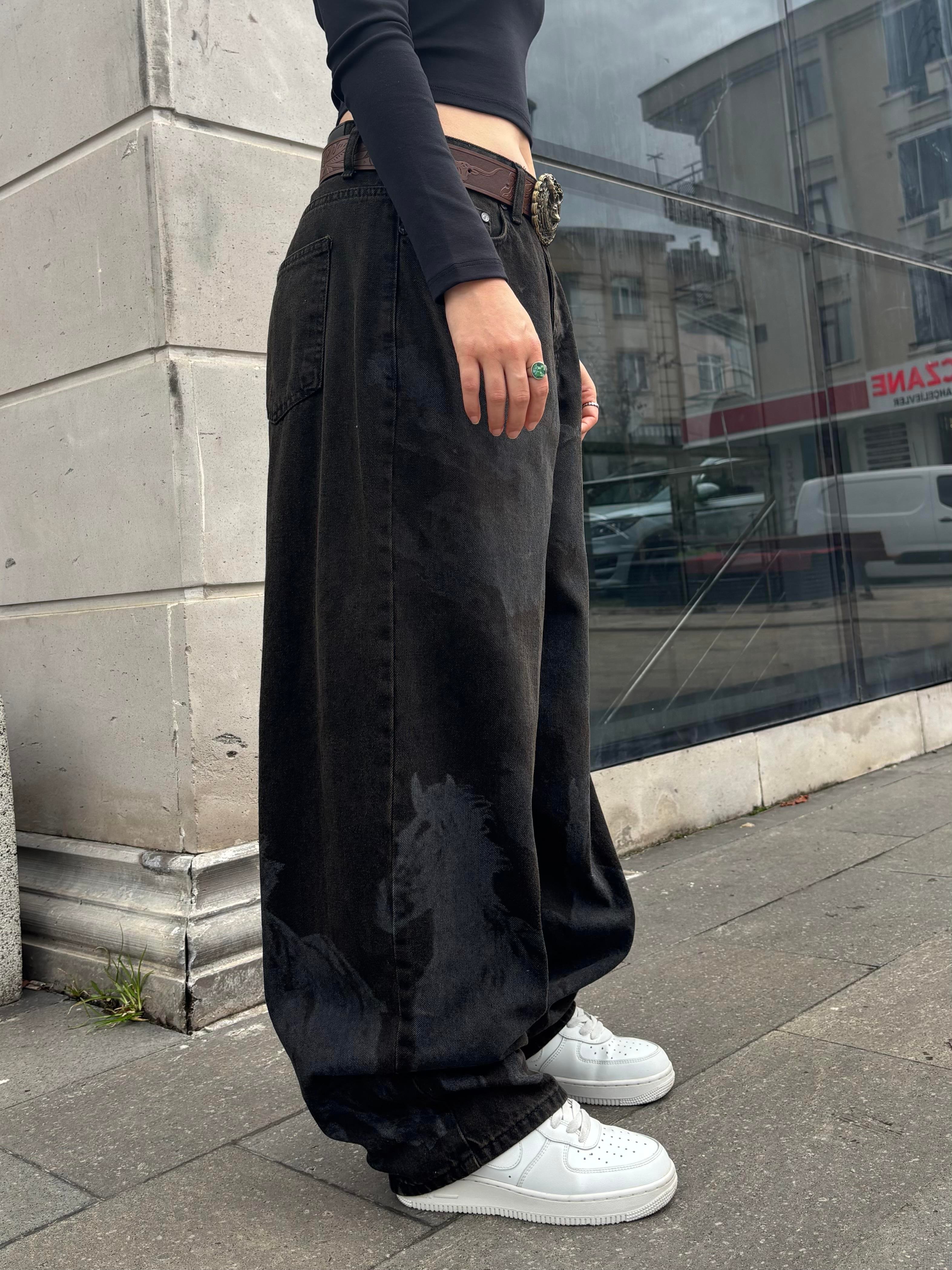 Premium Western Graphic Ballon Fit Jeans