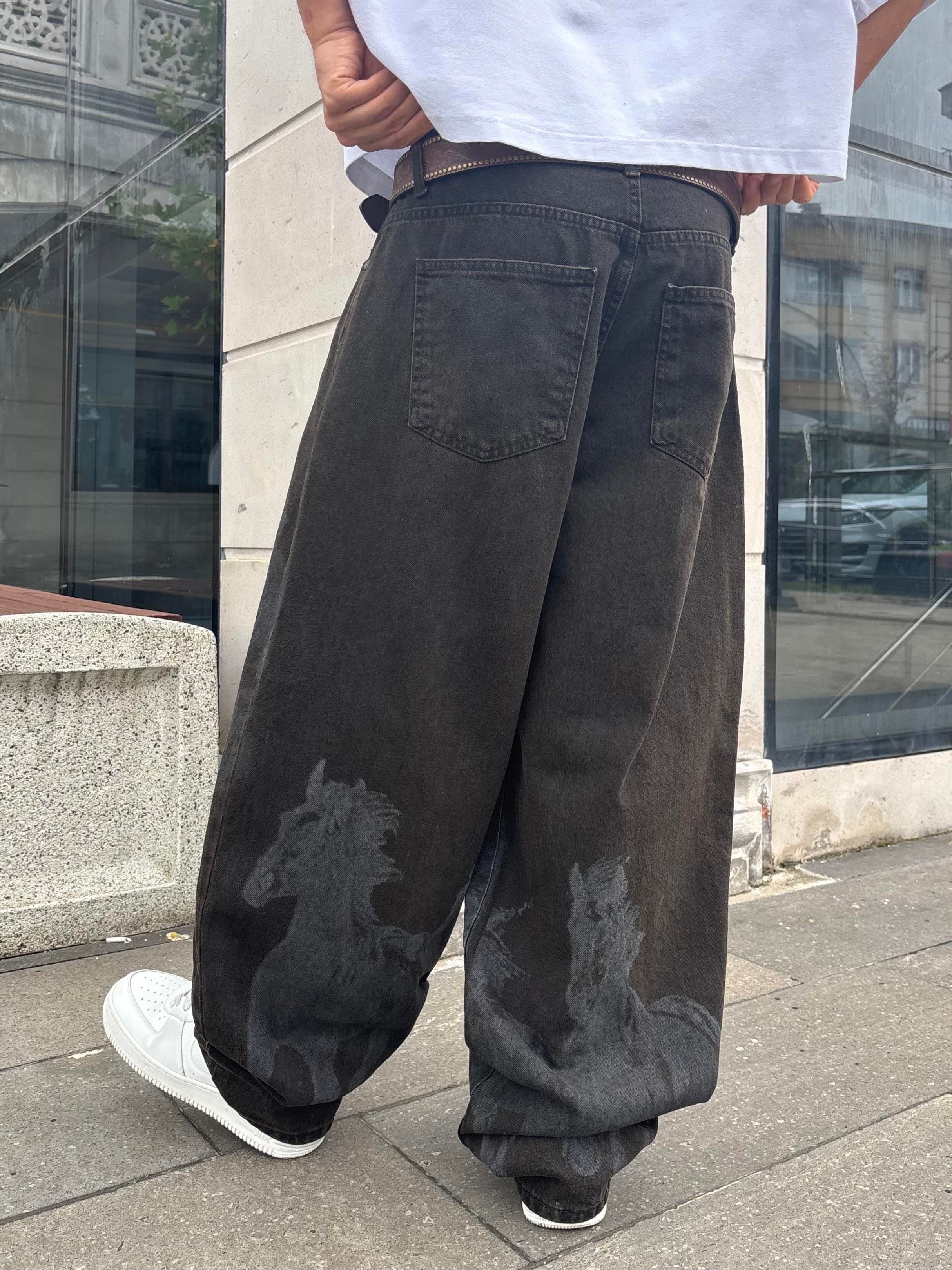Premium Western Graphic Ballon Fit Jeans