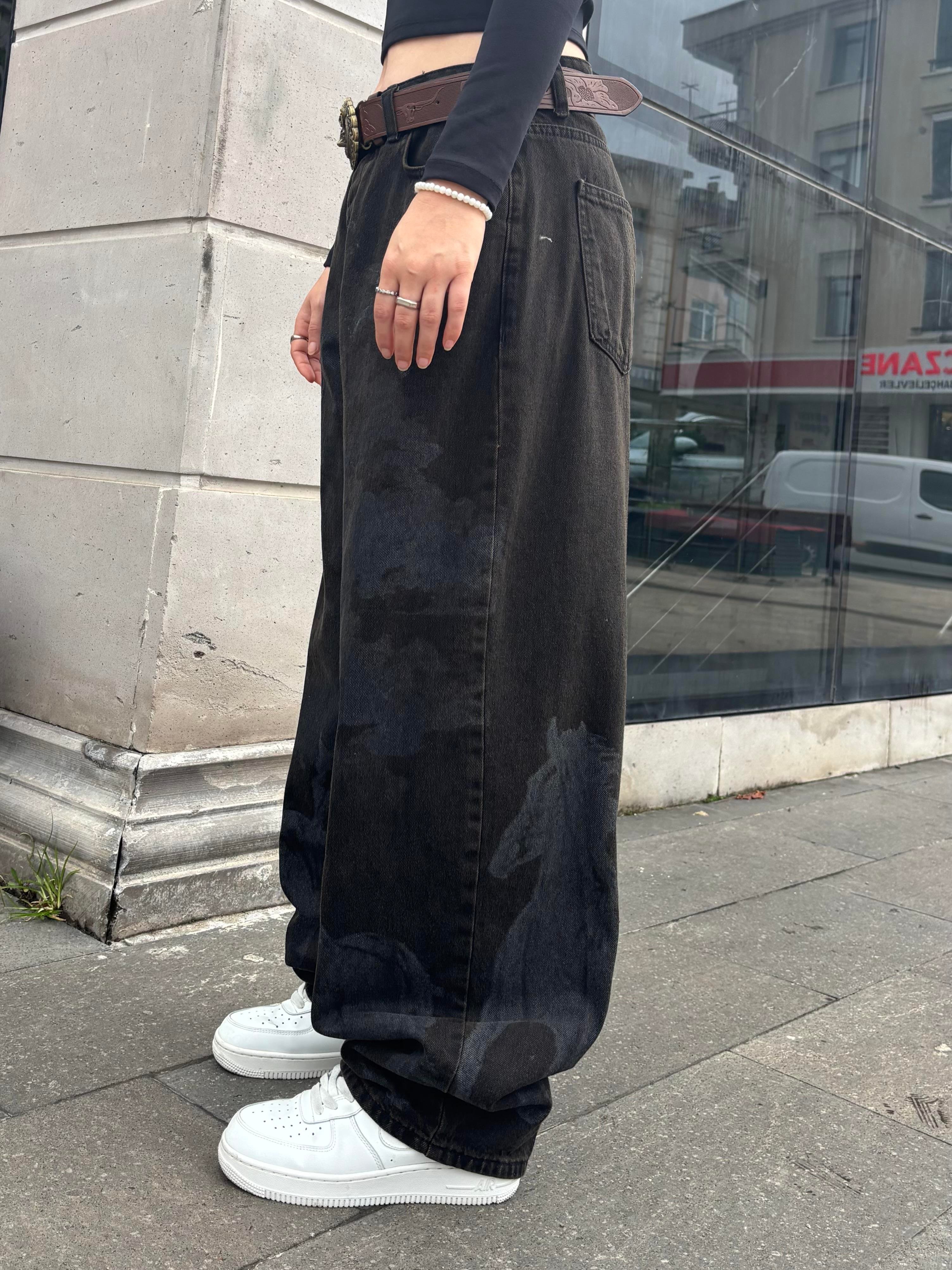 Premium Western Graphic Ballon Fit Jeans