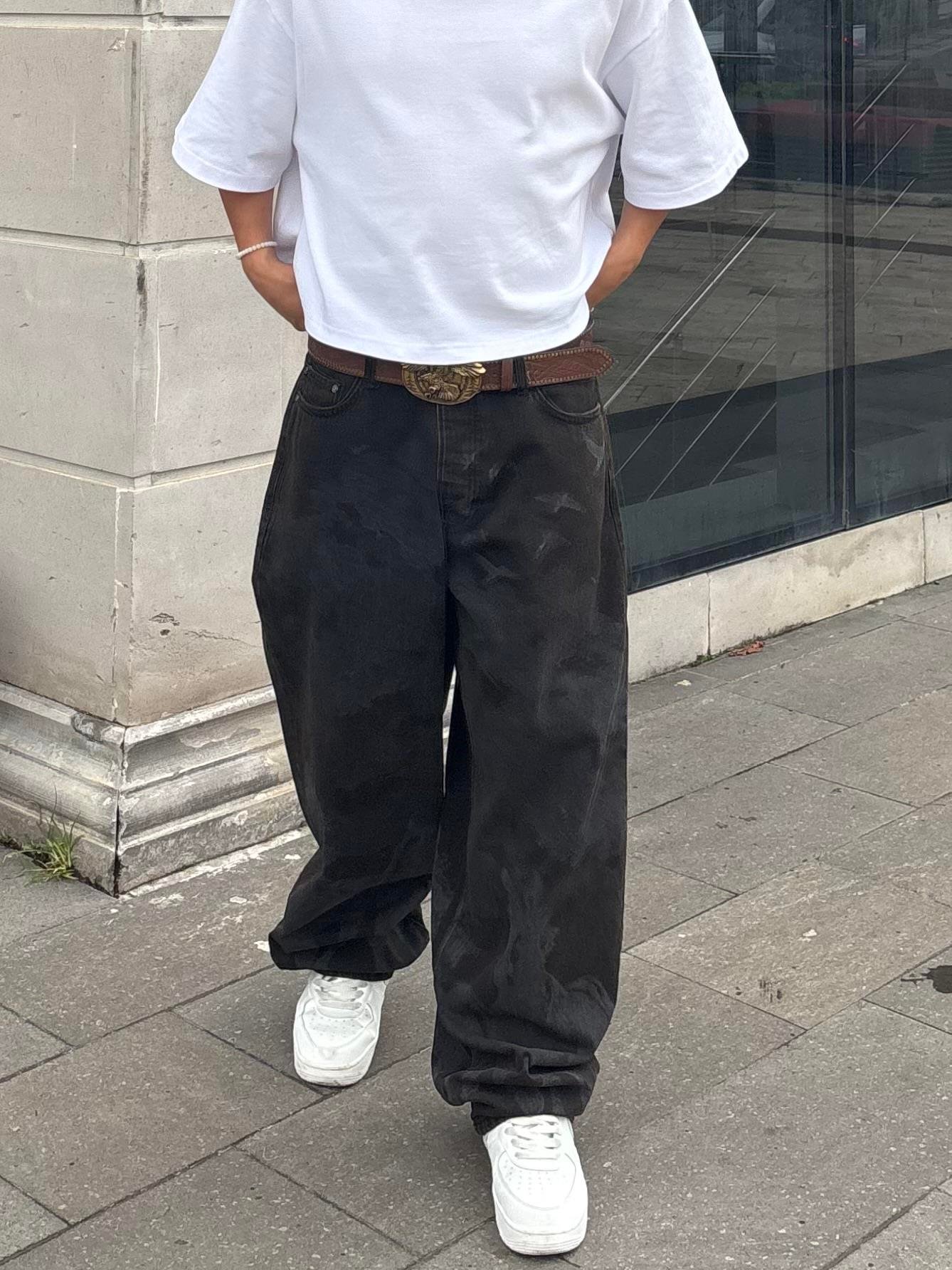Premium Western Graphic Ballon Fit Jeans