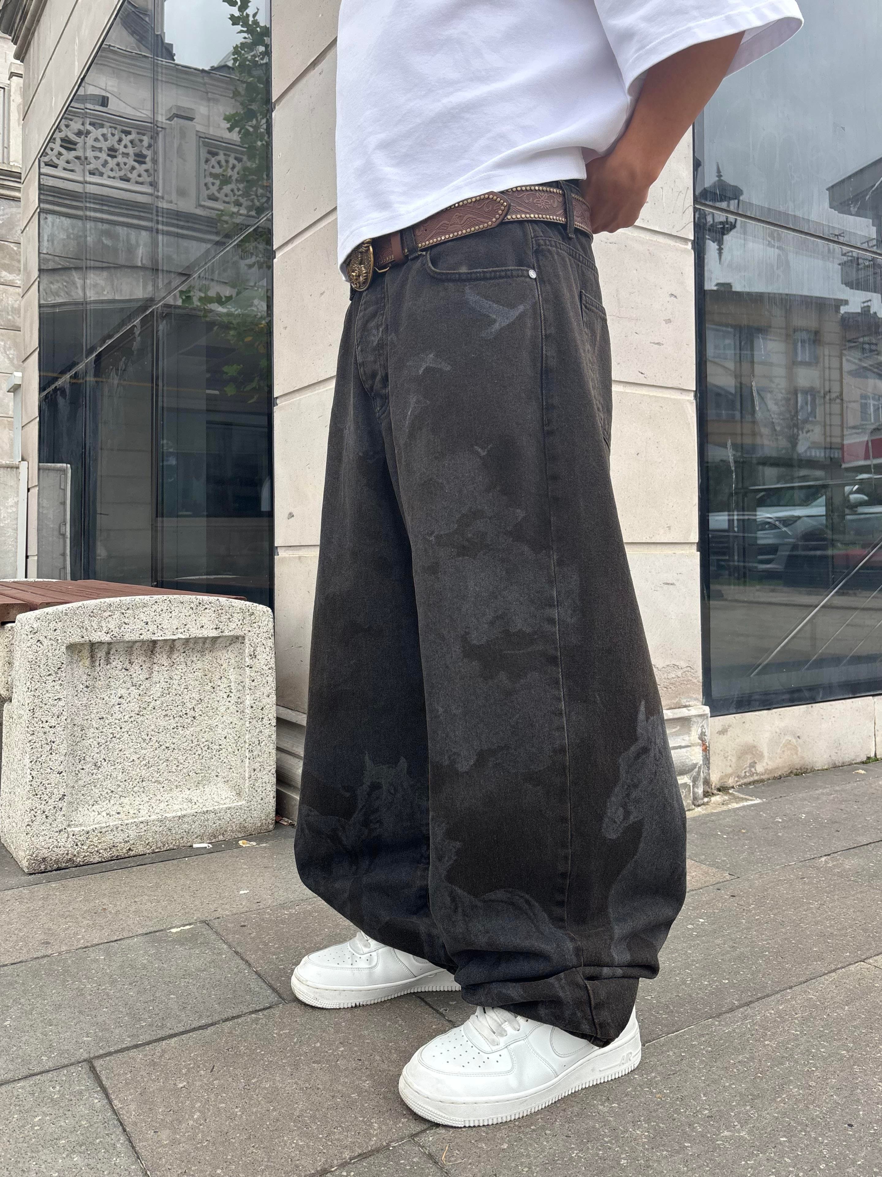 Premium Western Graphic Ballon Fit Jeans