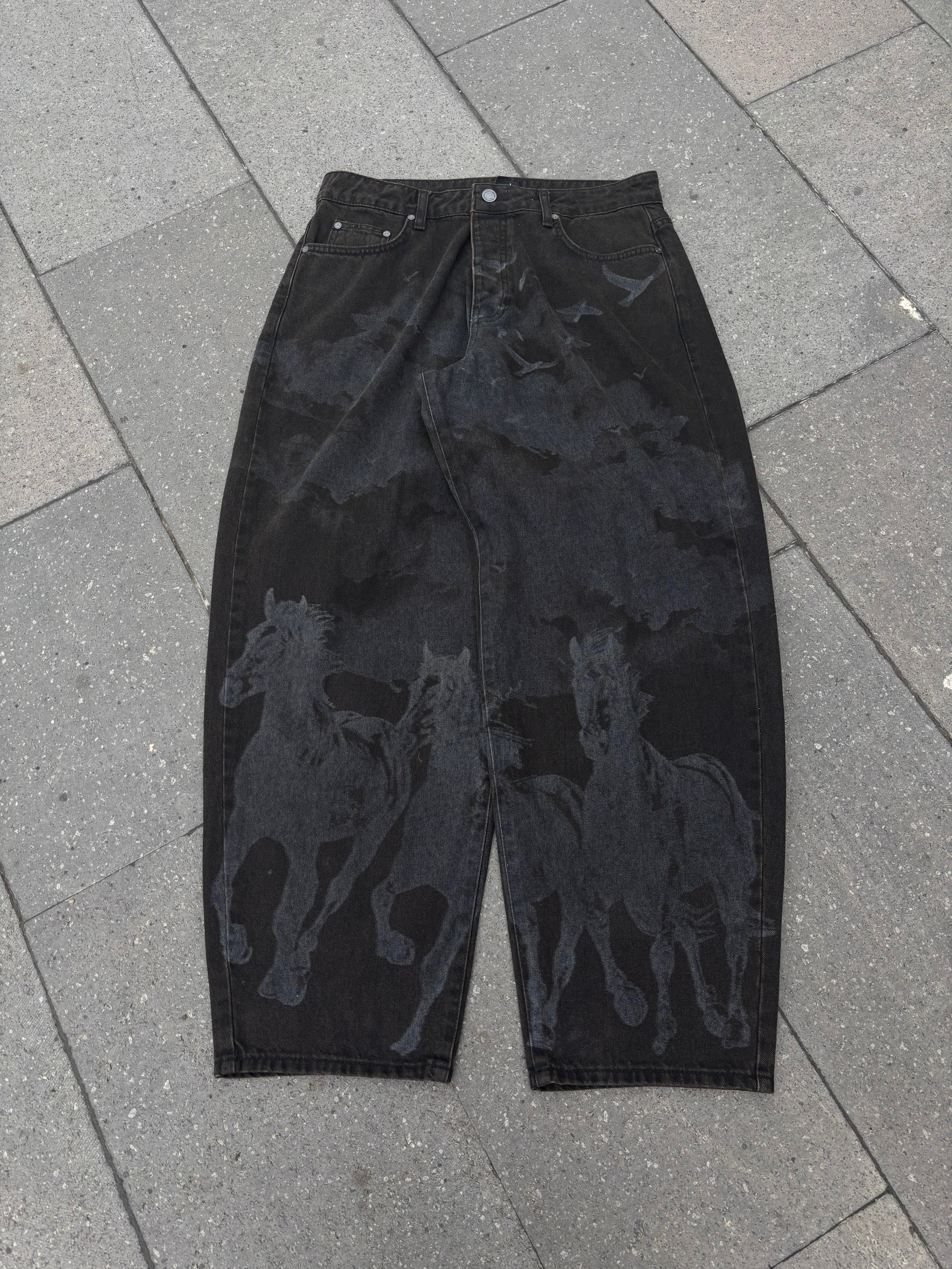 Premium Western Graphic Ballon Fit Jeans