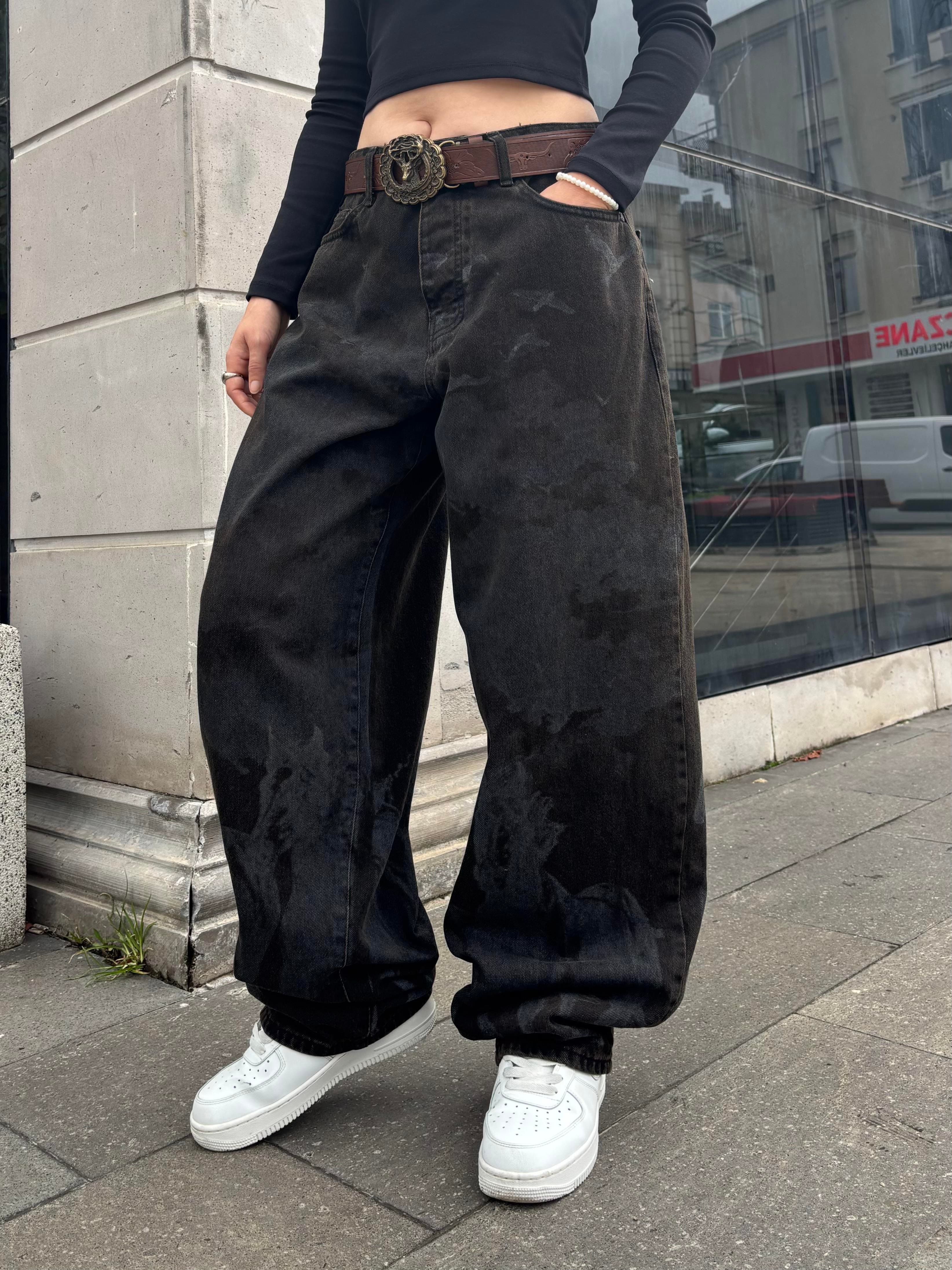 Premium Western Graphic Ballon Fit Jeans