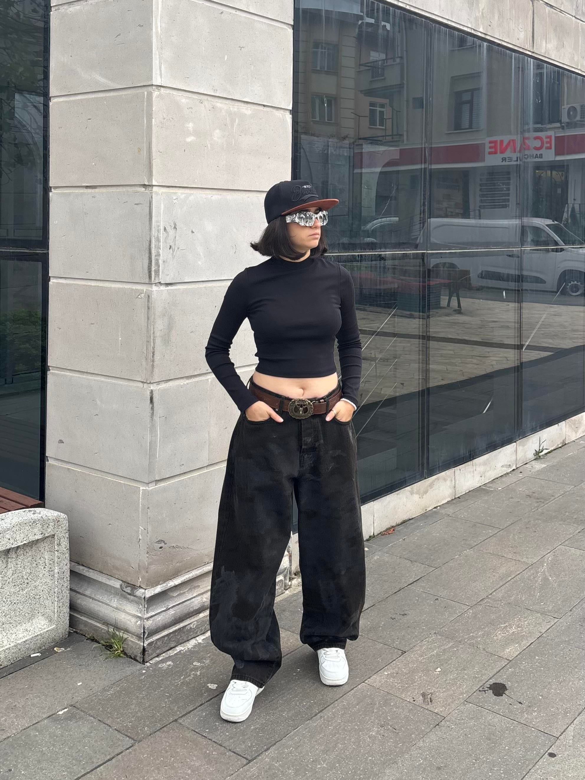 Premium Western Graphic Ballon Fit Jeans