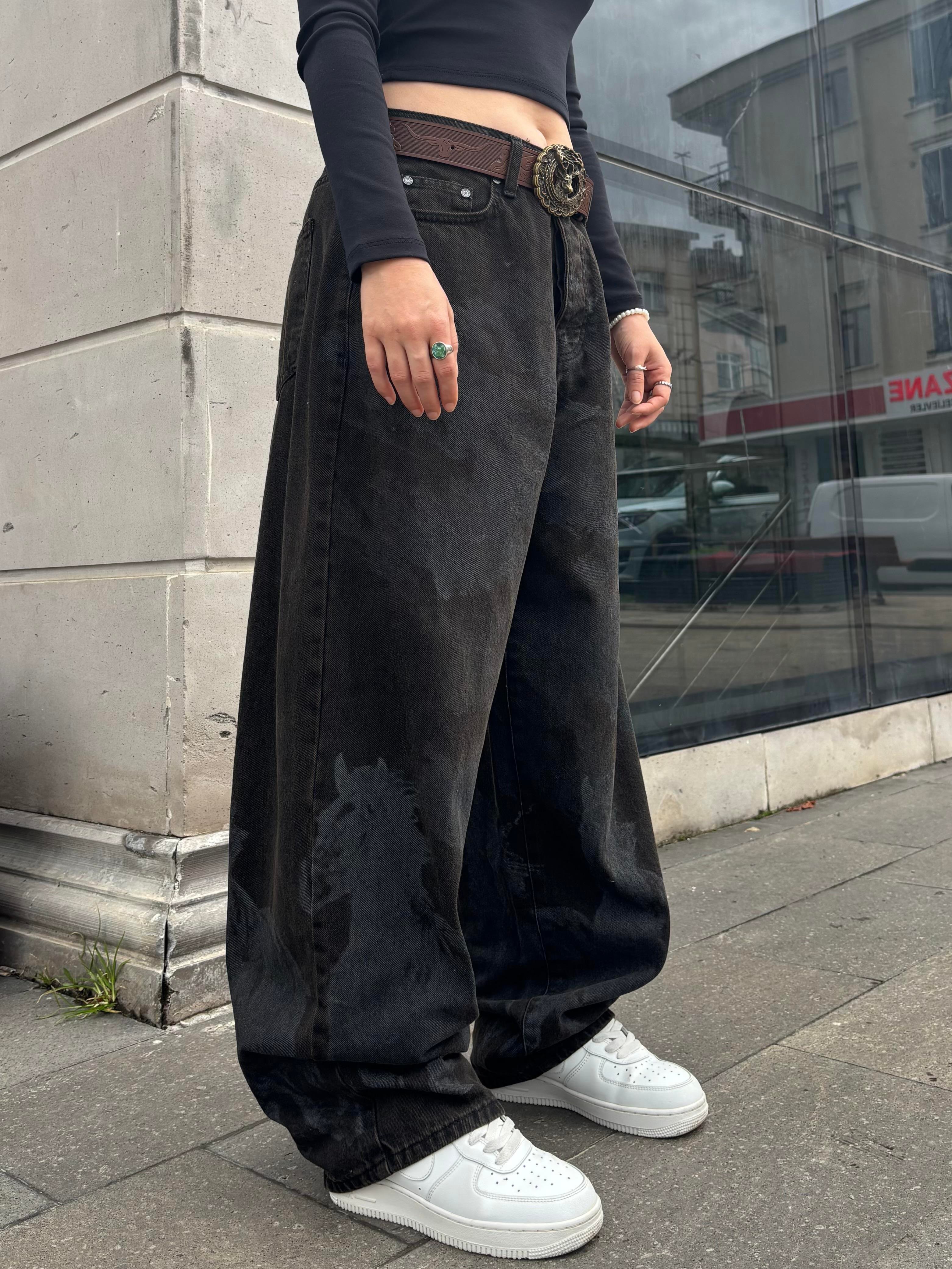 Premium Western Graphic Ballon Fit Jeans