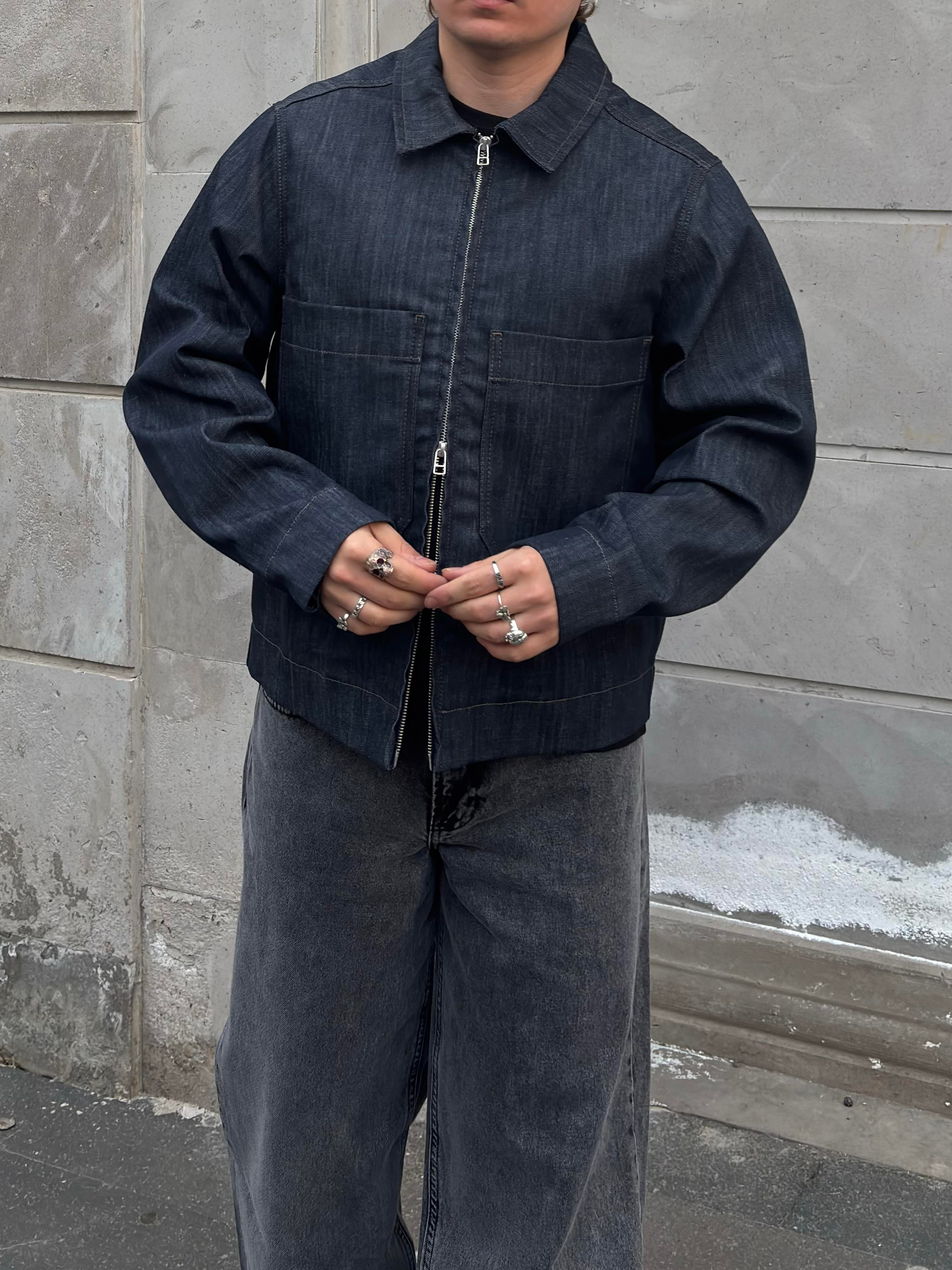 Relaxed Fit Big Pocket Rinse Denim Jacket