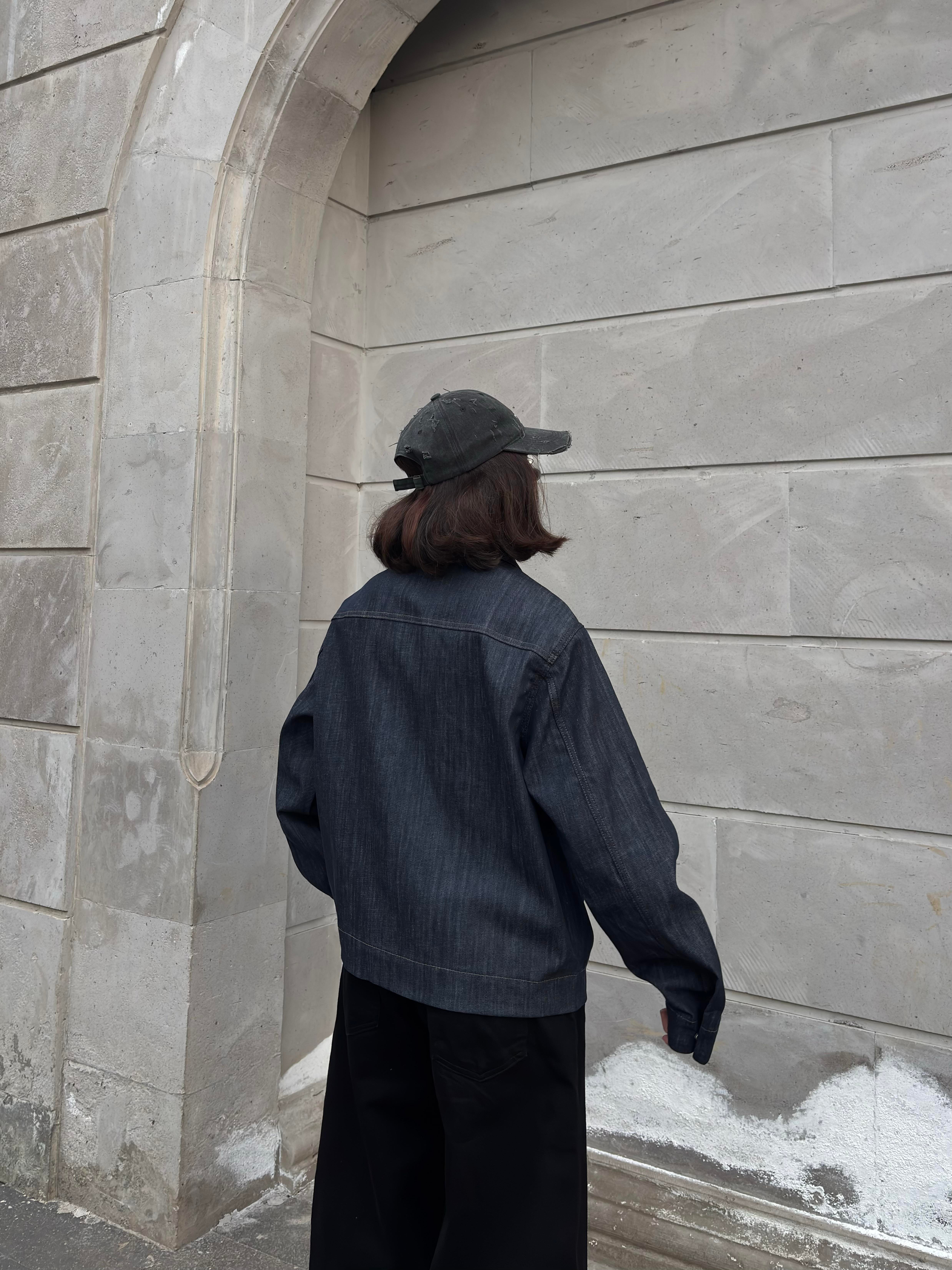 Relaxed Fit Big Pocket Rinse Denim Jacket