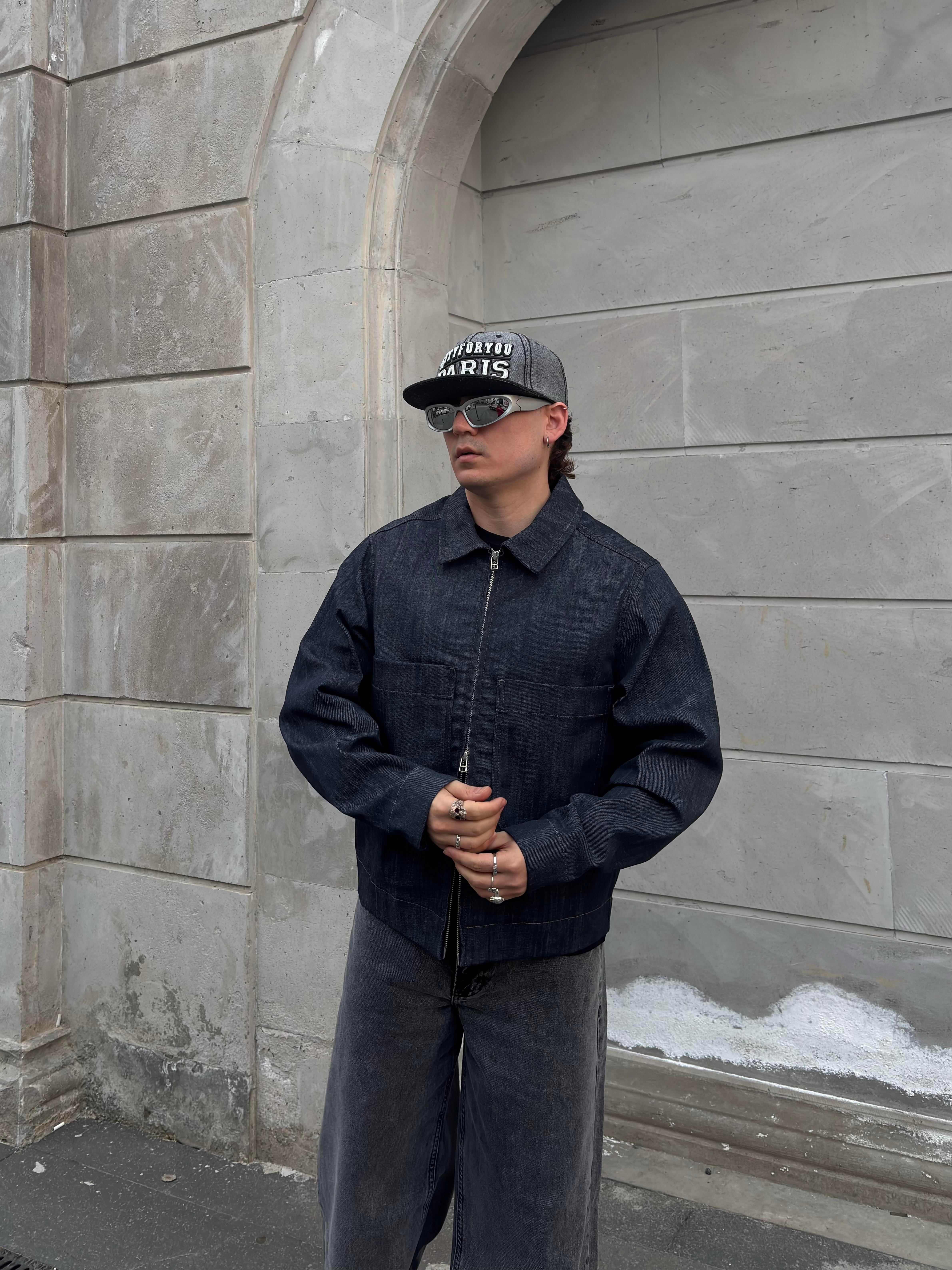 Relaxed Fit Big Pocket Rinse Denim Jacket