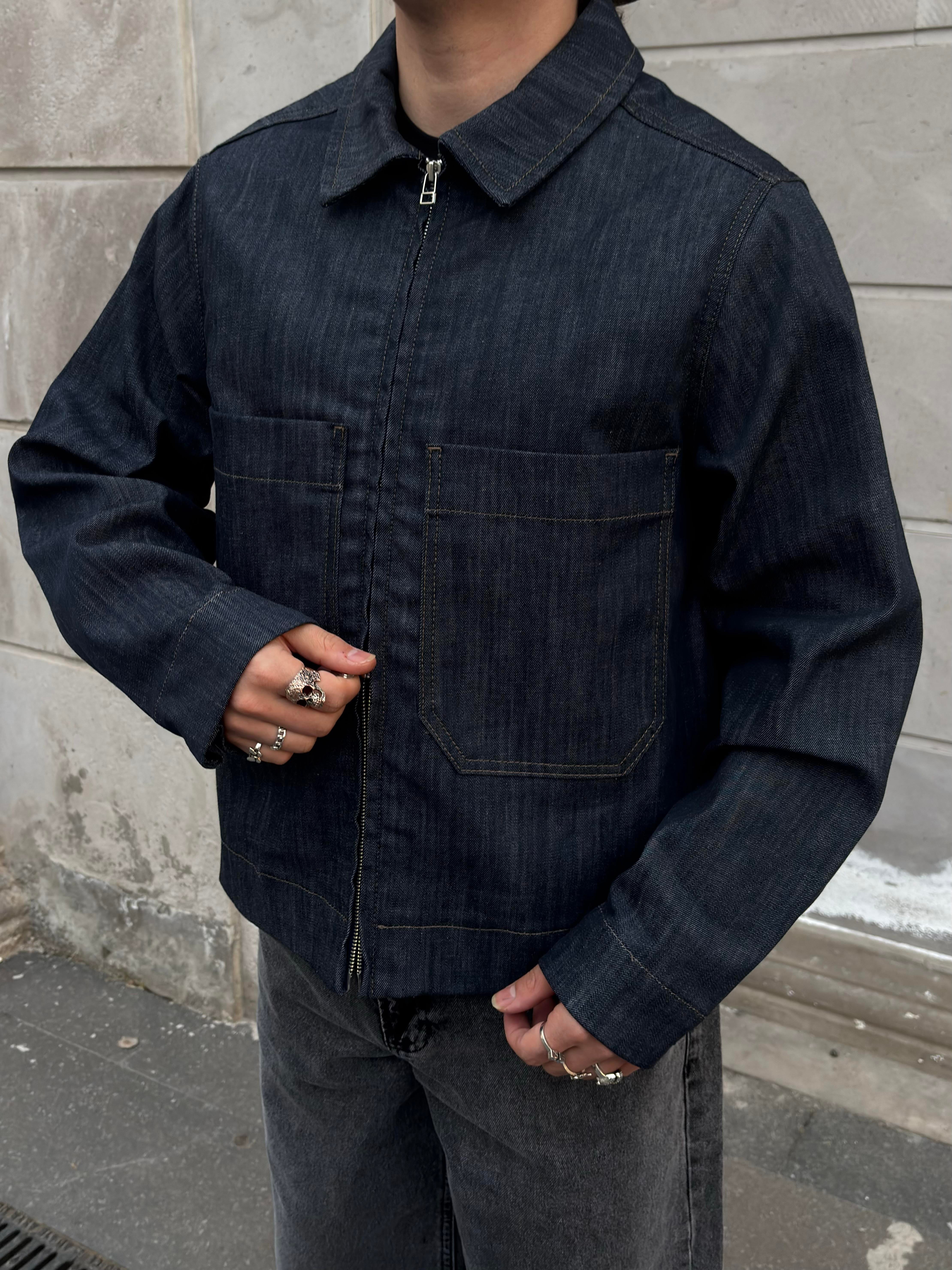 Relaxed Fit Big Pocket Rinse Denim Jacket