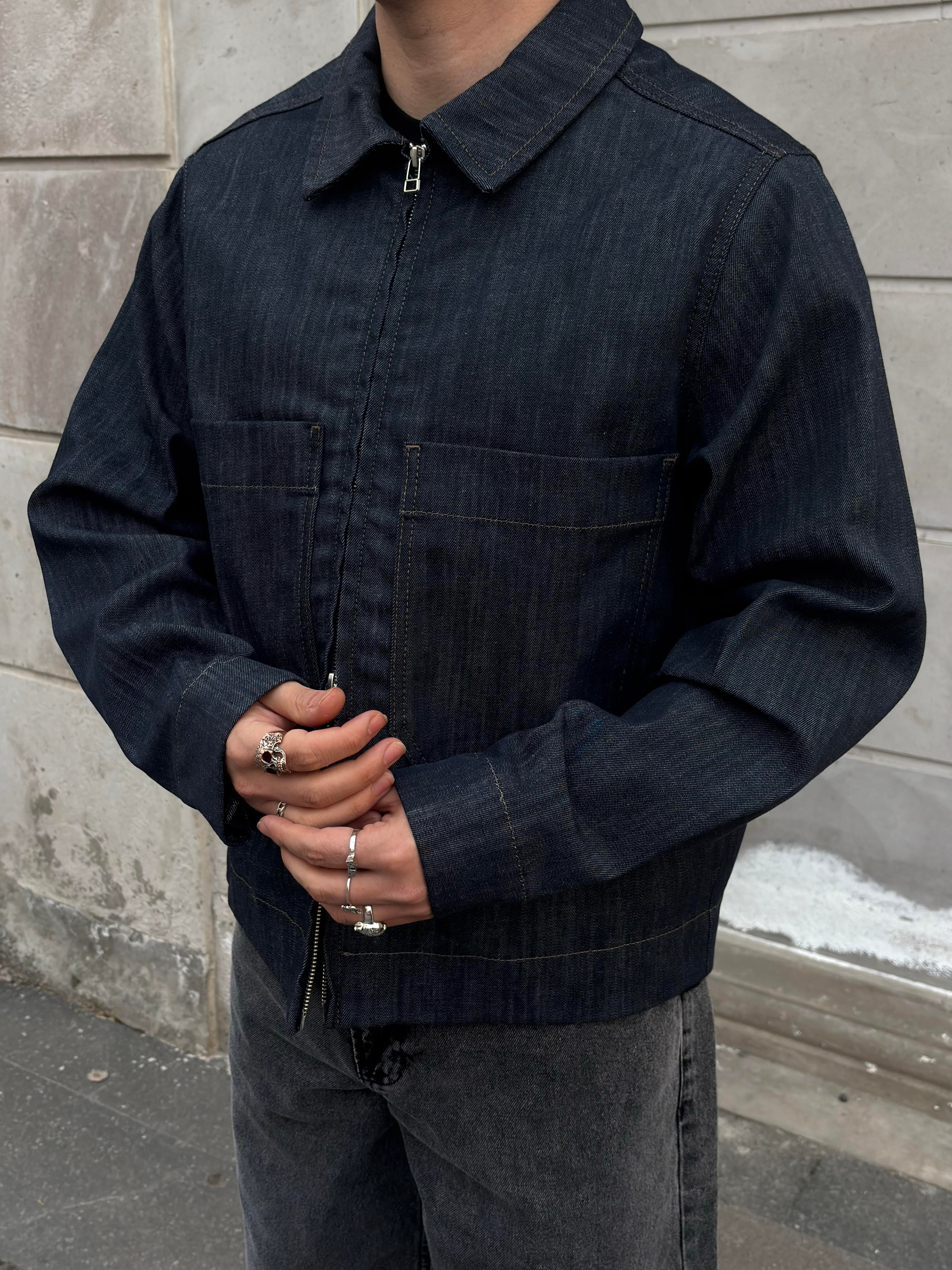 Relaxed Fit Big Pocket Rinse Denim Jacket