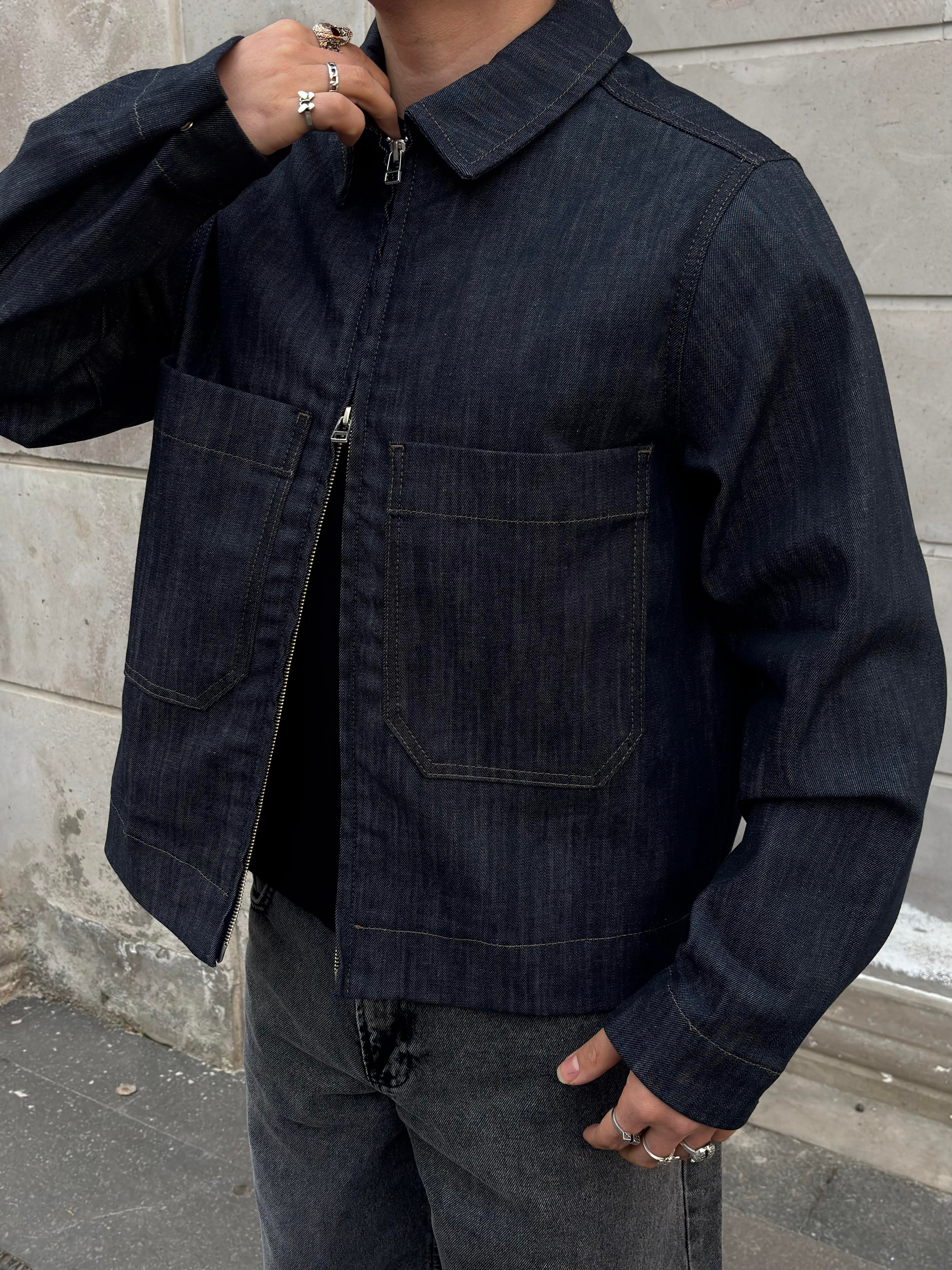 Relaxed Fit Big Pocket Rinse Denim Jacket