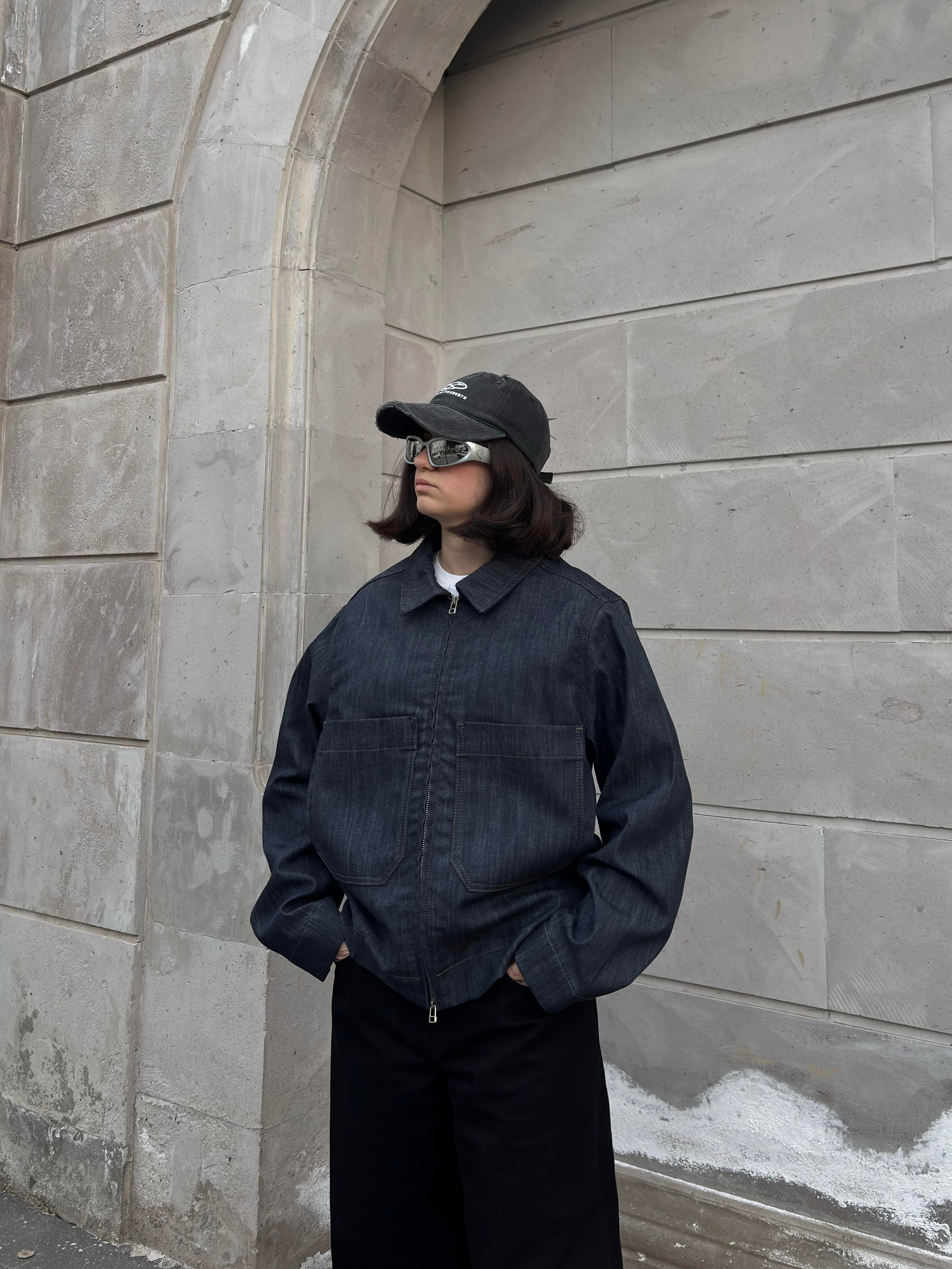 Relaxed Fit Big Pocket Rinse Denim Jacket