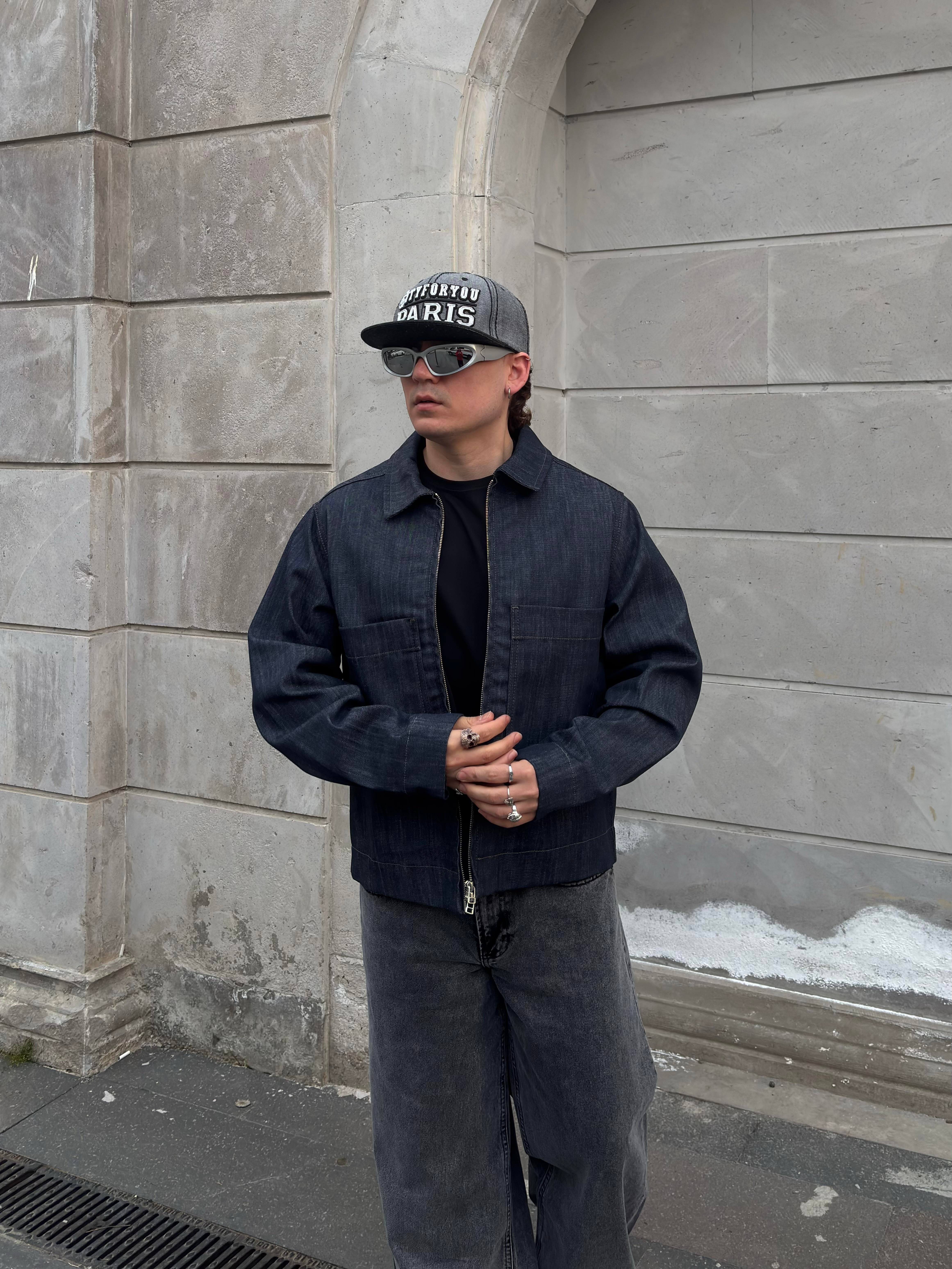 Relaxed Fit Big Pocket Rinse Denim Jacket