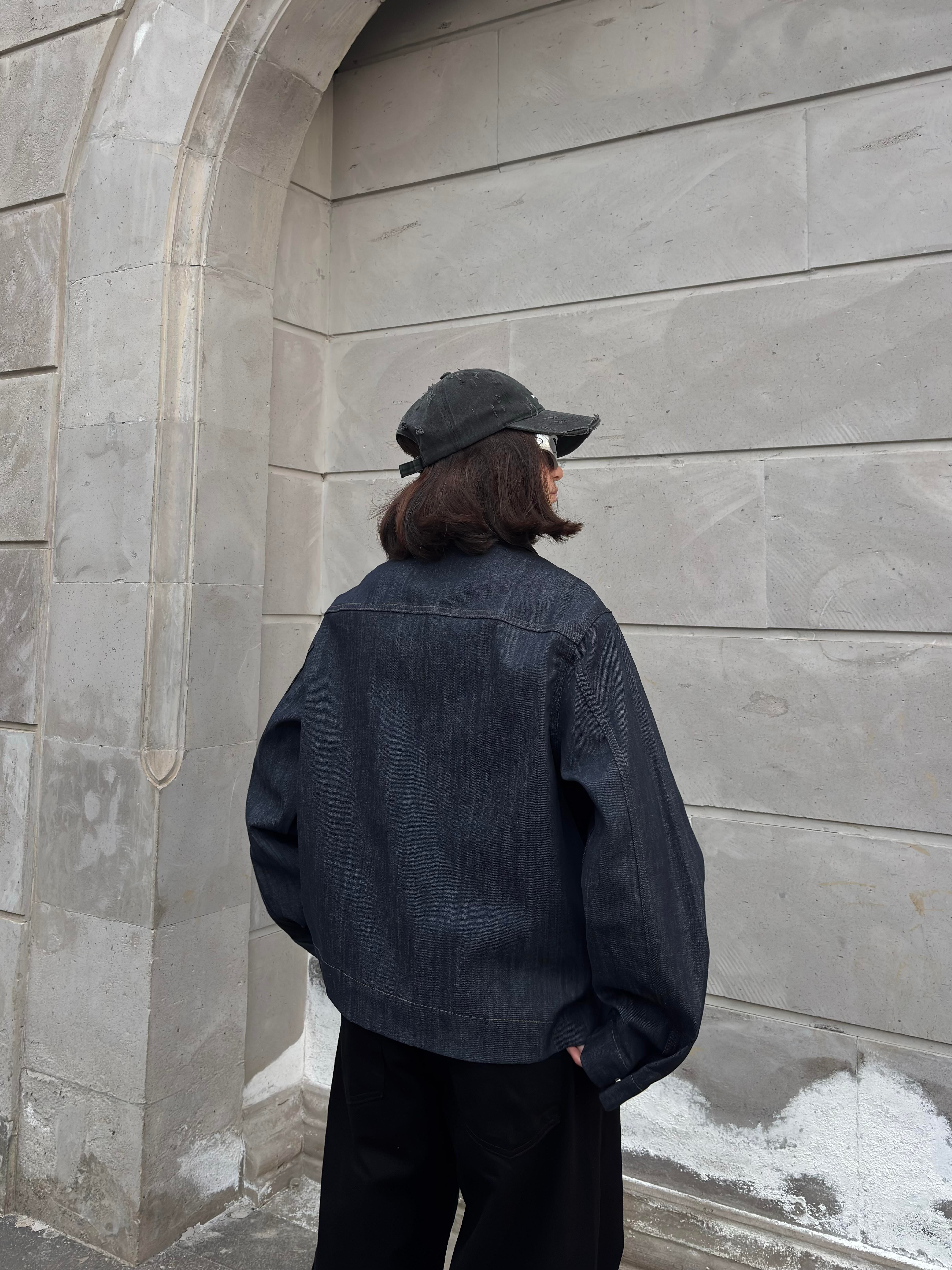 Relaxed Fit Big Pocket Rinse Denim Jacket