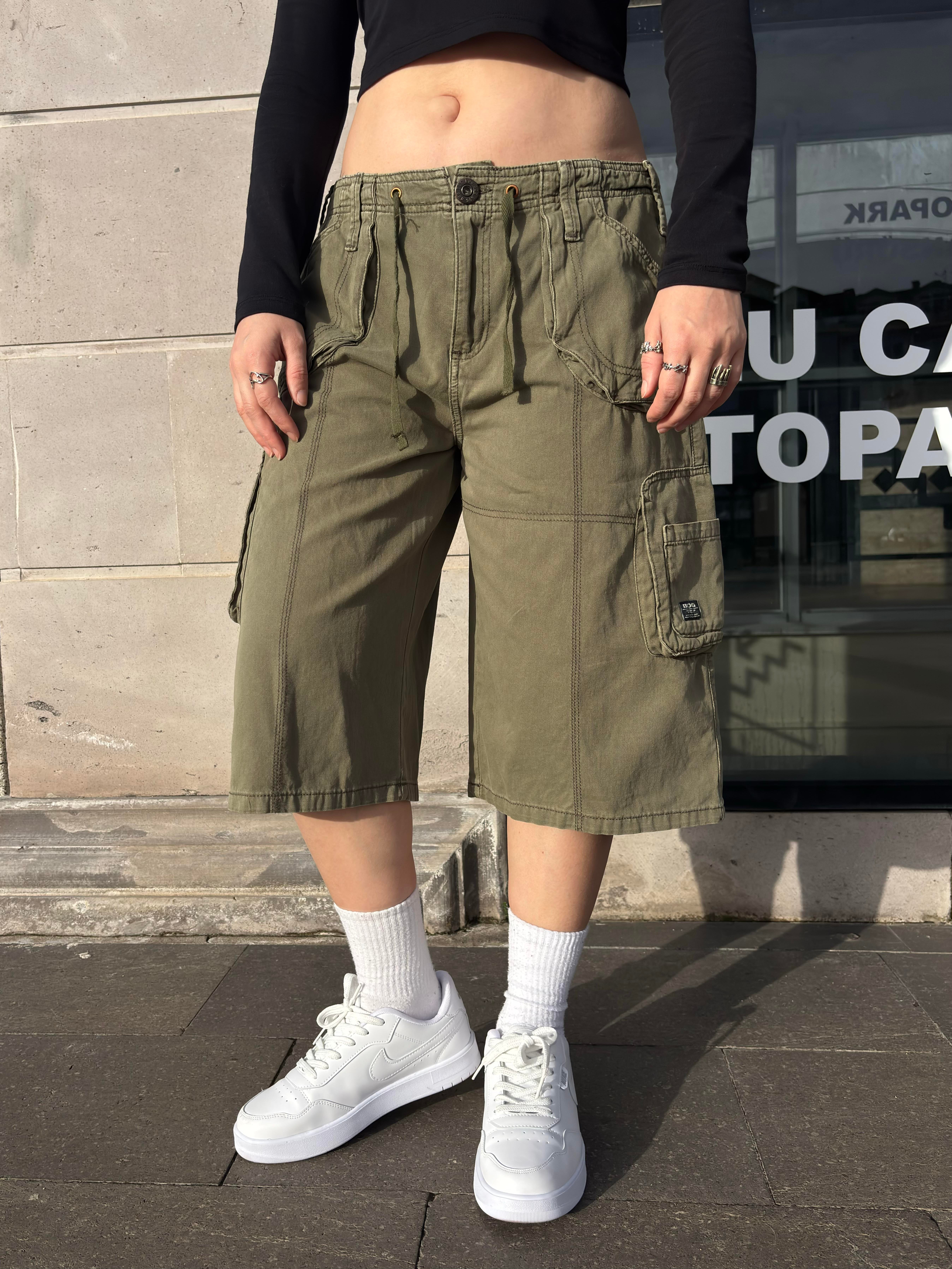 Sasha Longline Cargo Khaki Jorts