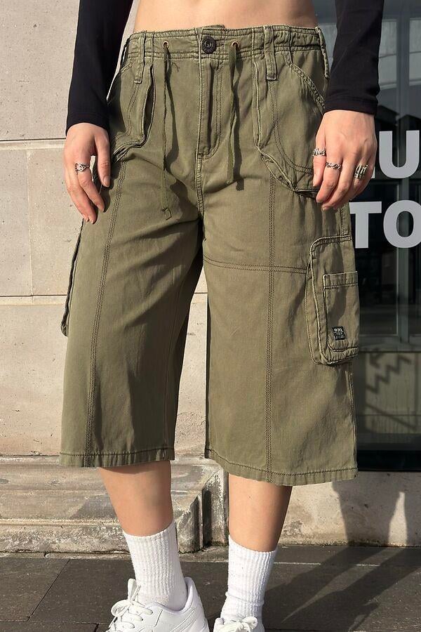 Sasha Longline Cargo Khaki Jorts