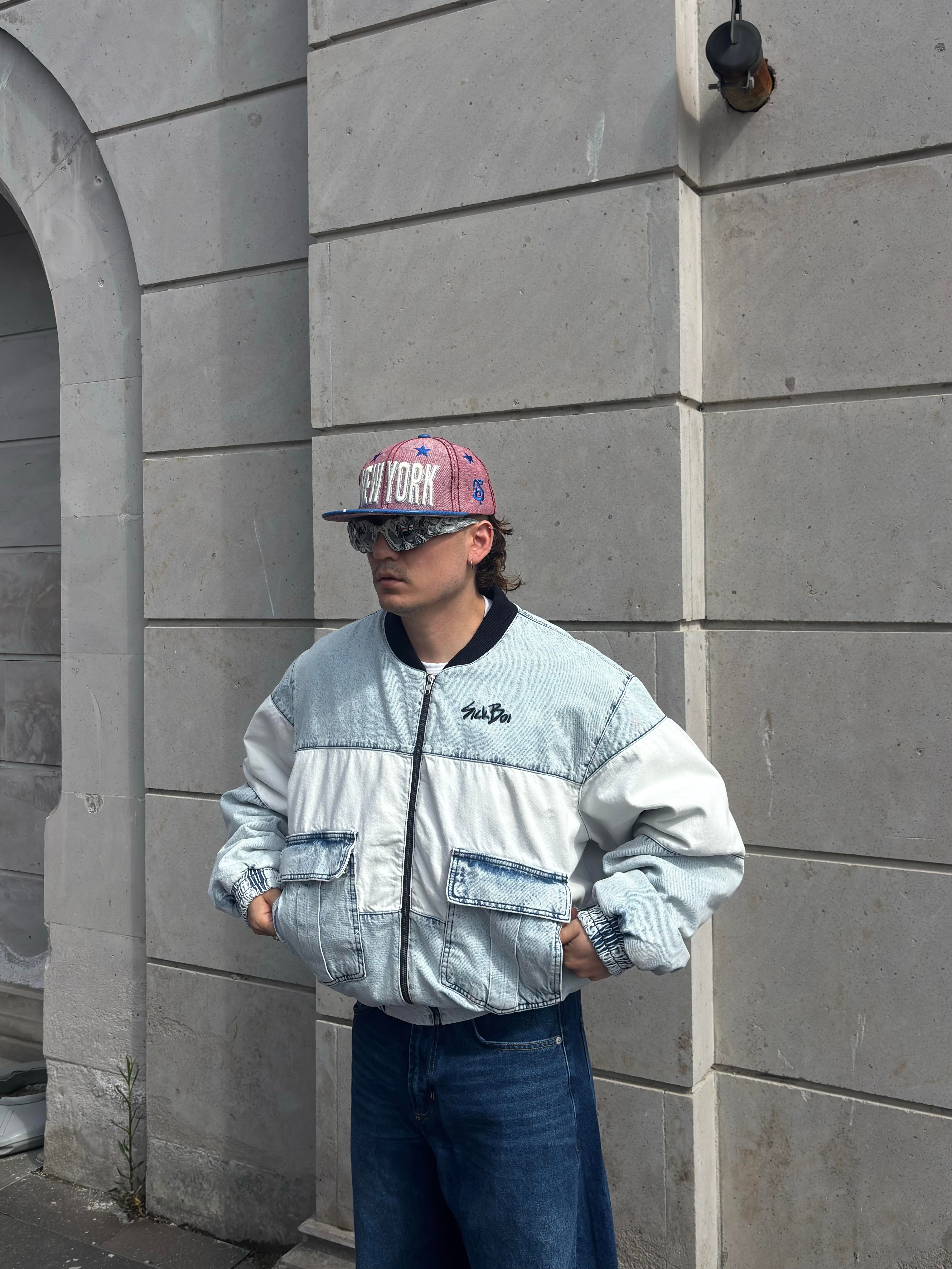 SB Premium Washed Ultra Thick Original Bomber Jacket