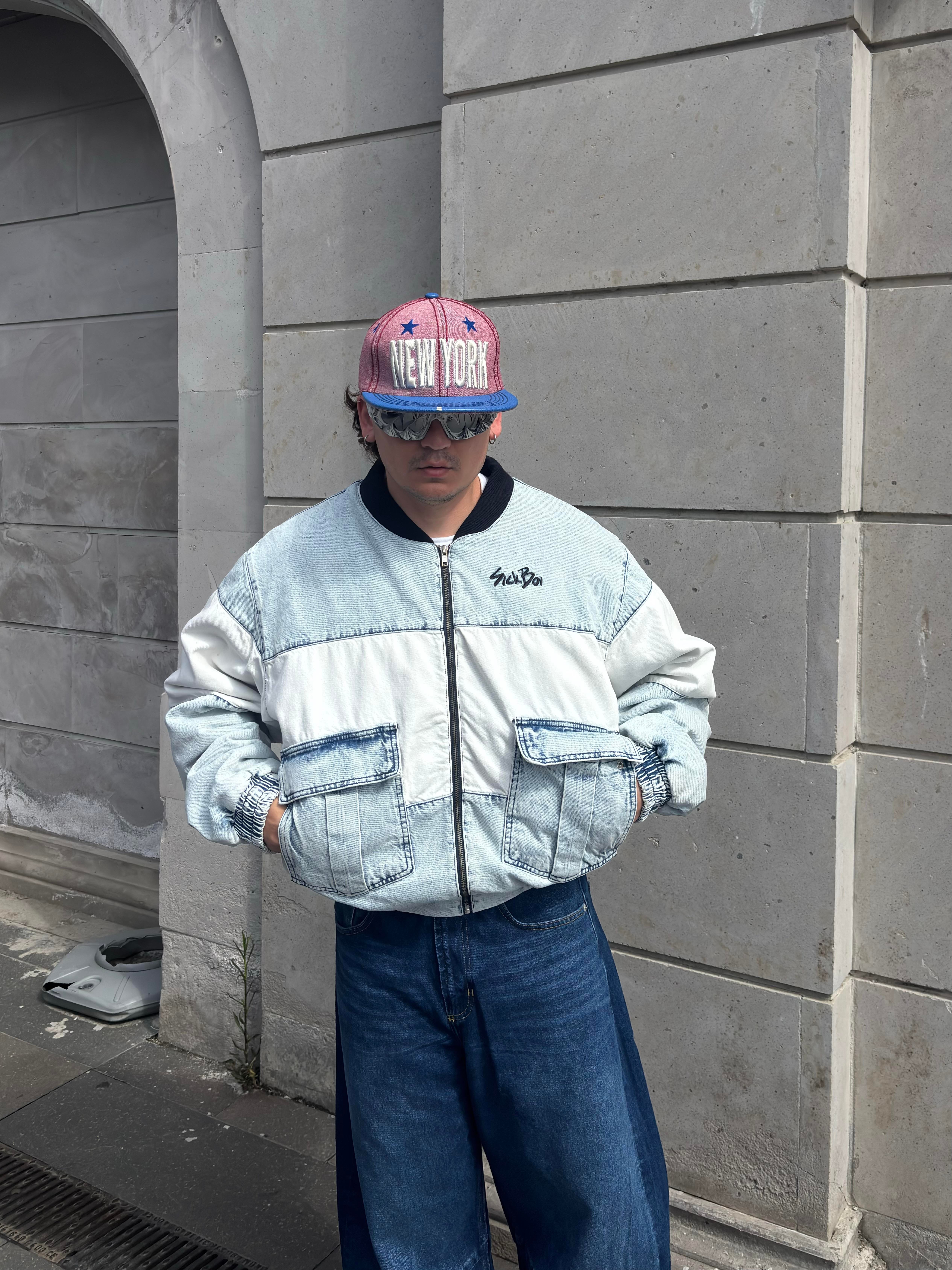 SB Premium Washed Ultra Thick Original Bomber Jacket