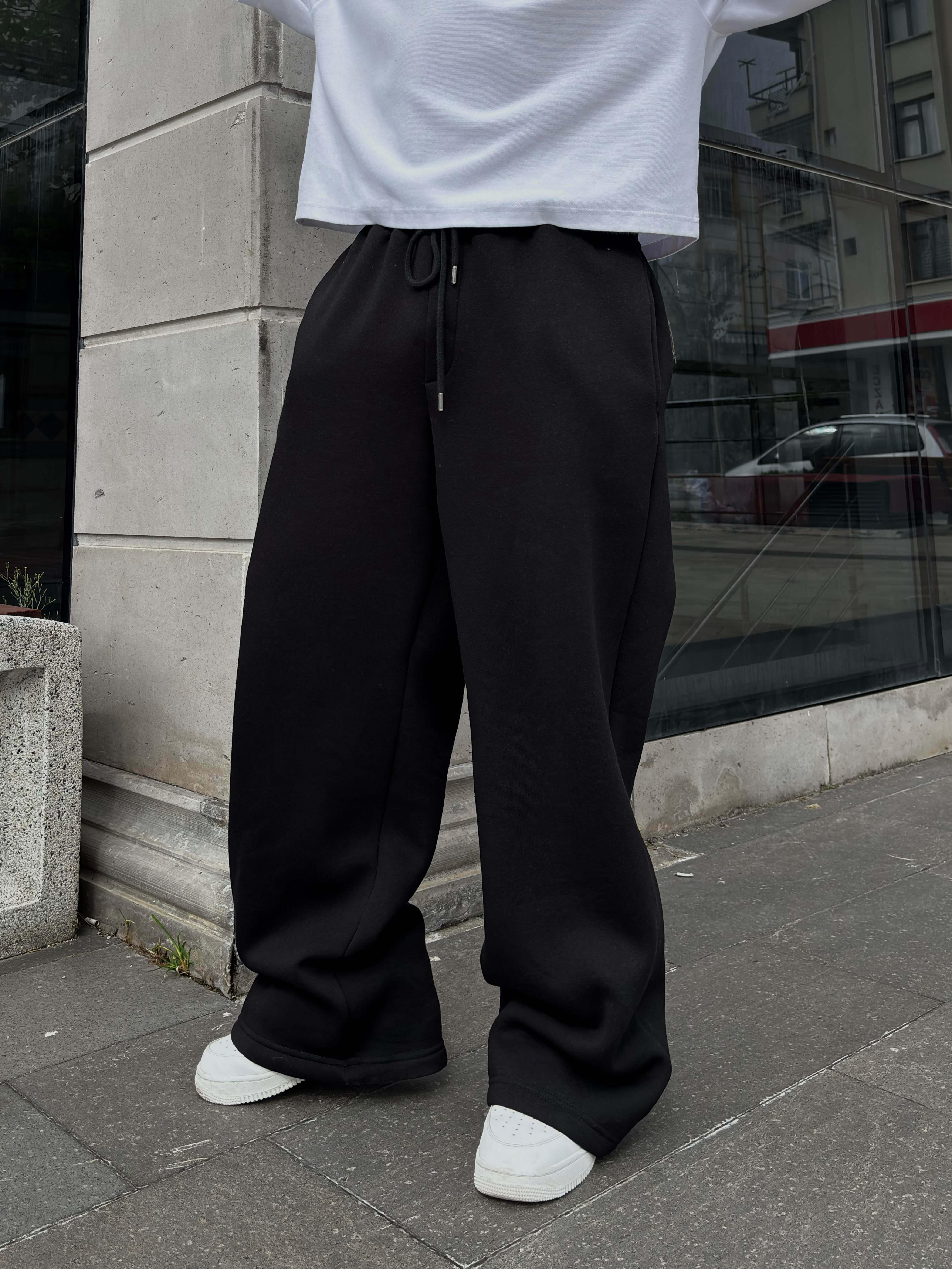 Siyah Mold Stance Baggy  Ayarlanabilir Eşofman