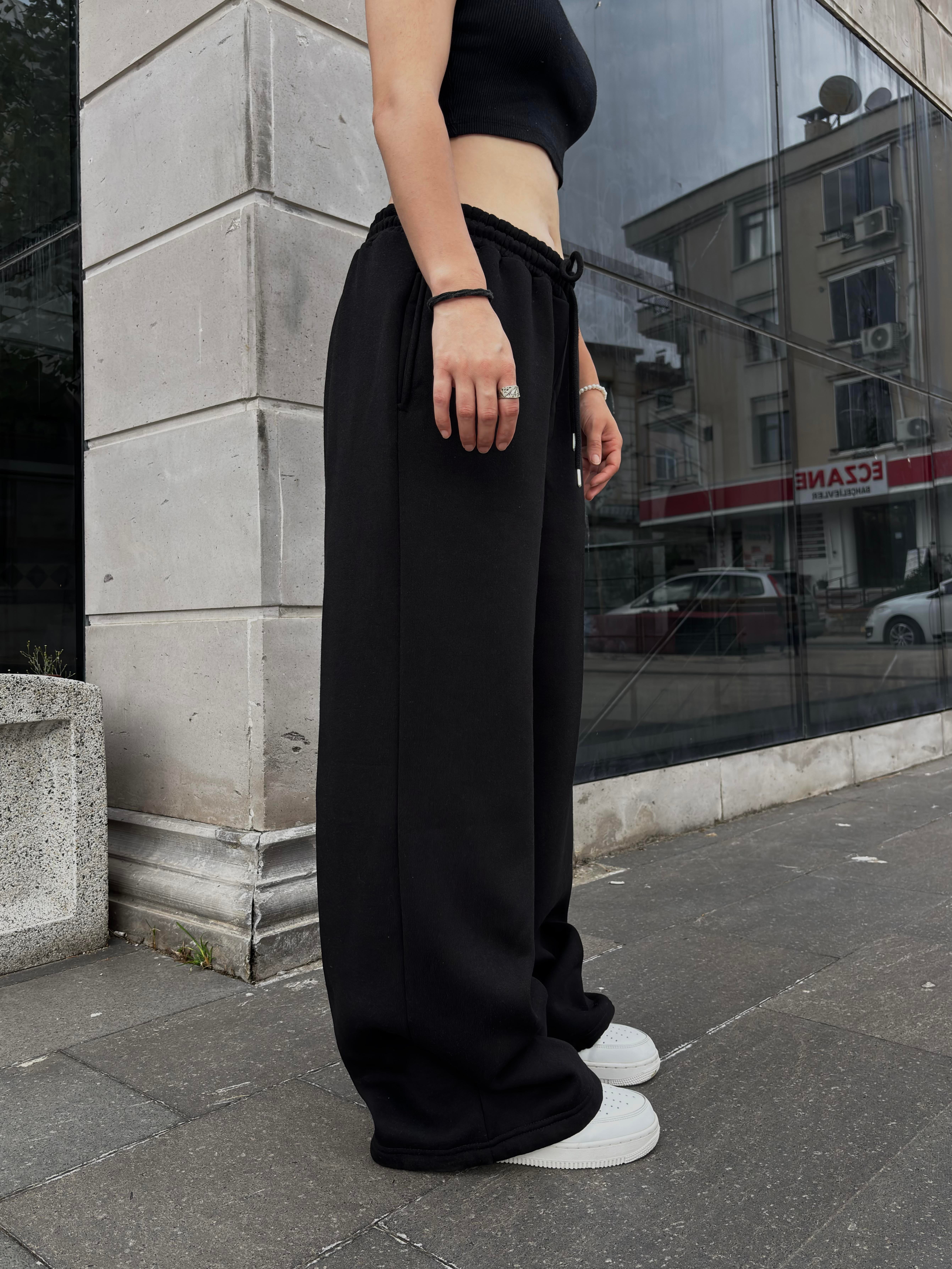 Siyah Mold Stance Baggy  Ayarlanabilir Eşofman