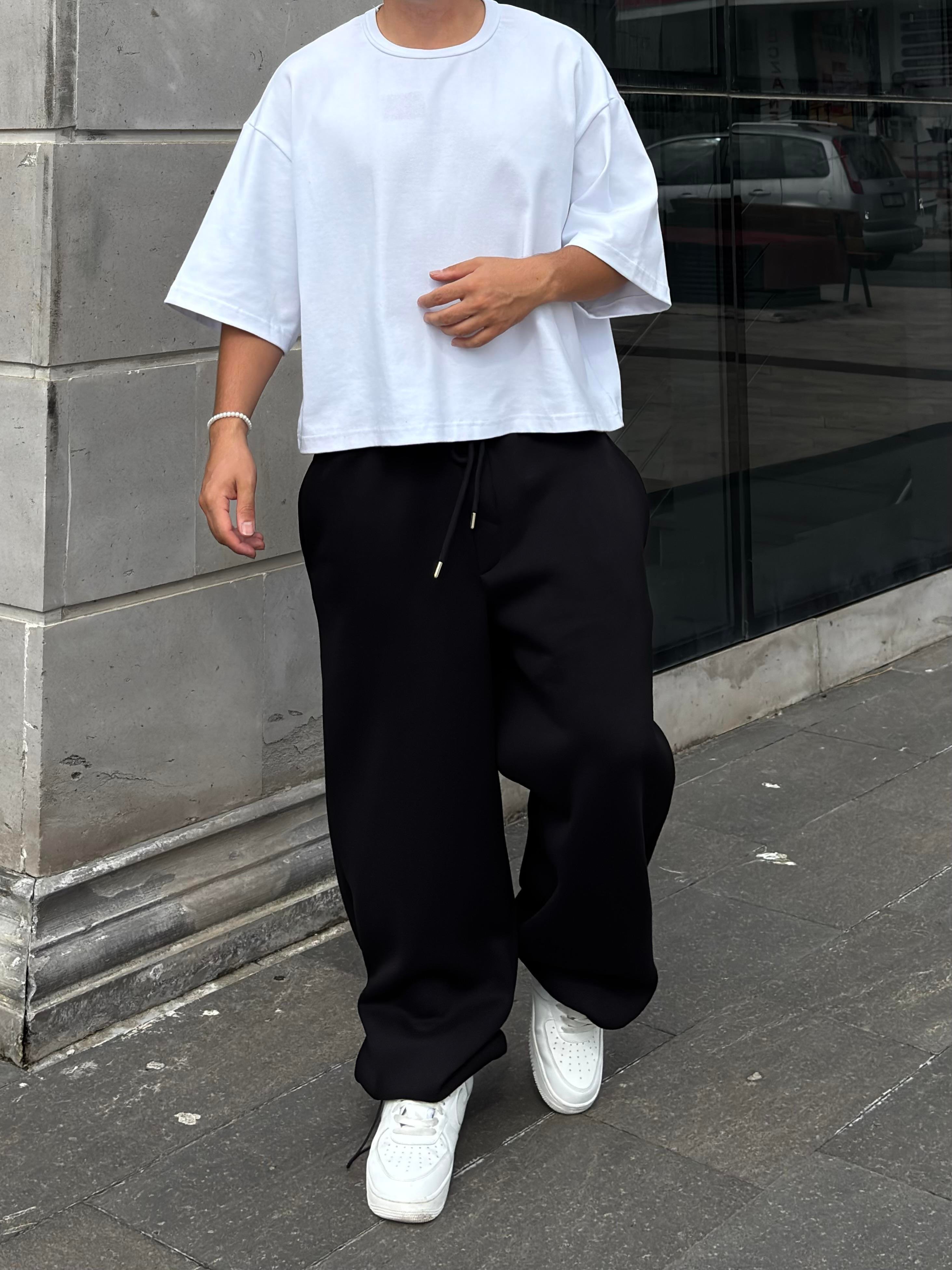 Siyah Mold Stance Baggy  Ayarlanabilir Eşofman