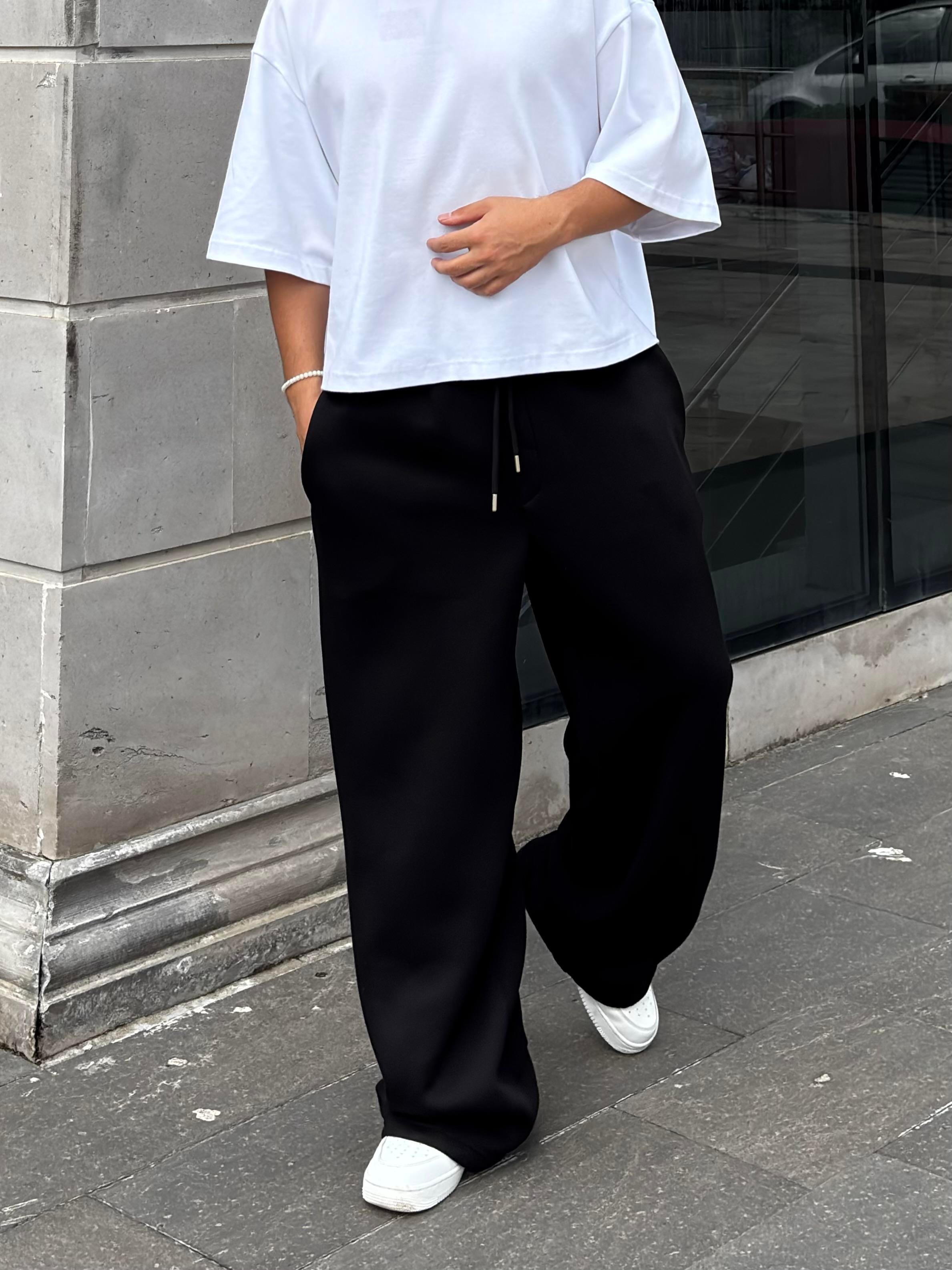 Siyah Mold Stance Baggy  Ayarlanabilir Eşofman