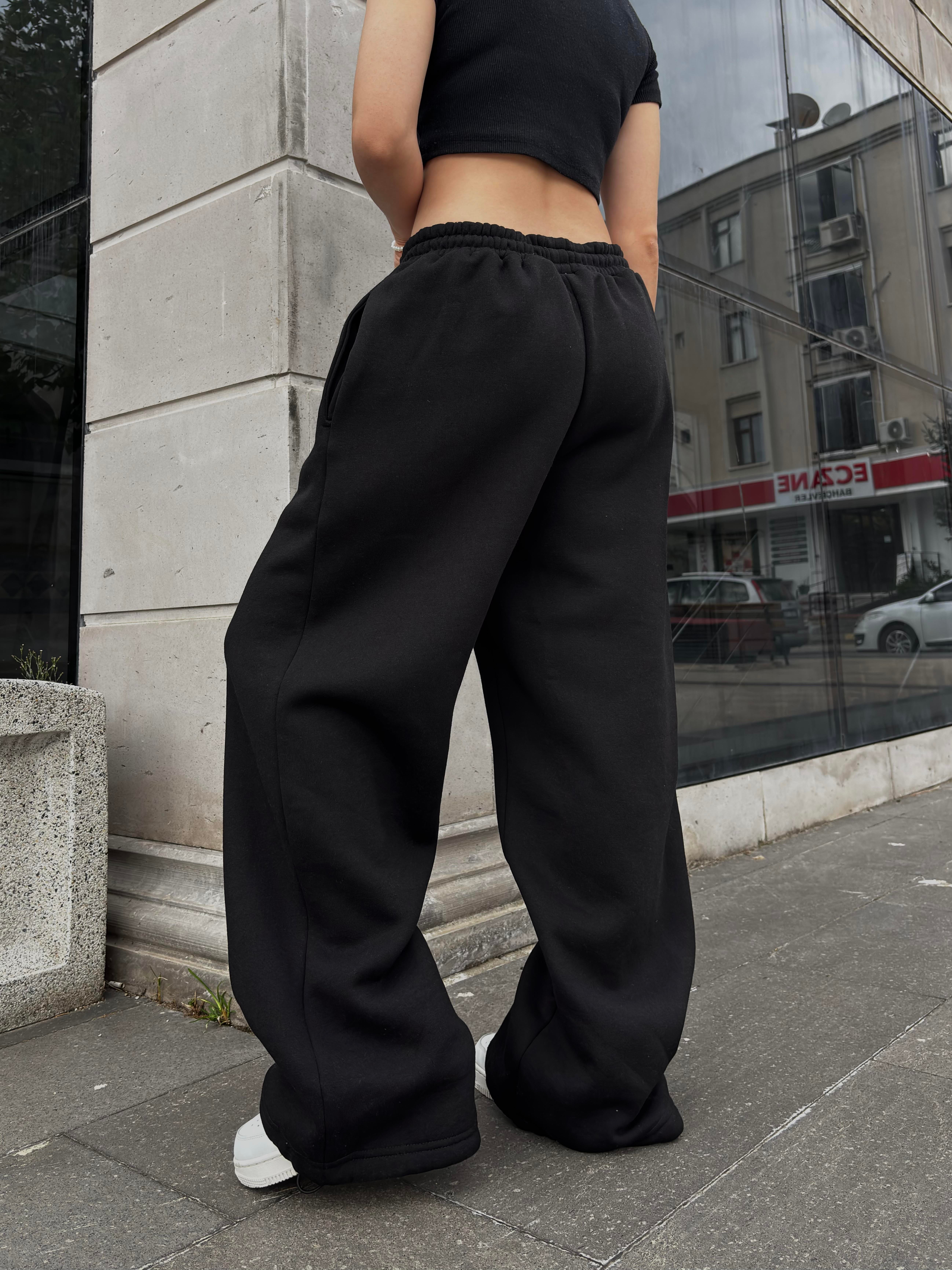 Siyah Mold Stance Baggy  Ayarlanabilir Eşofman