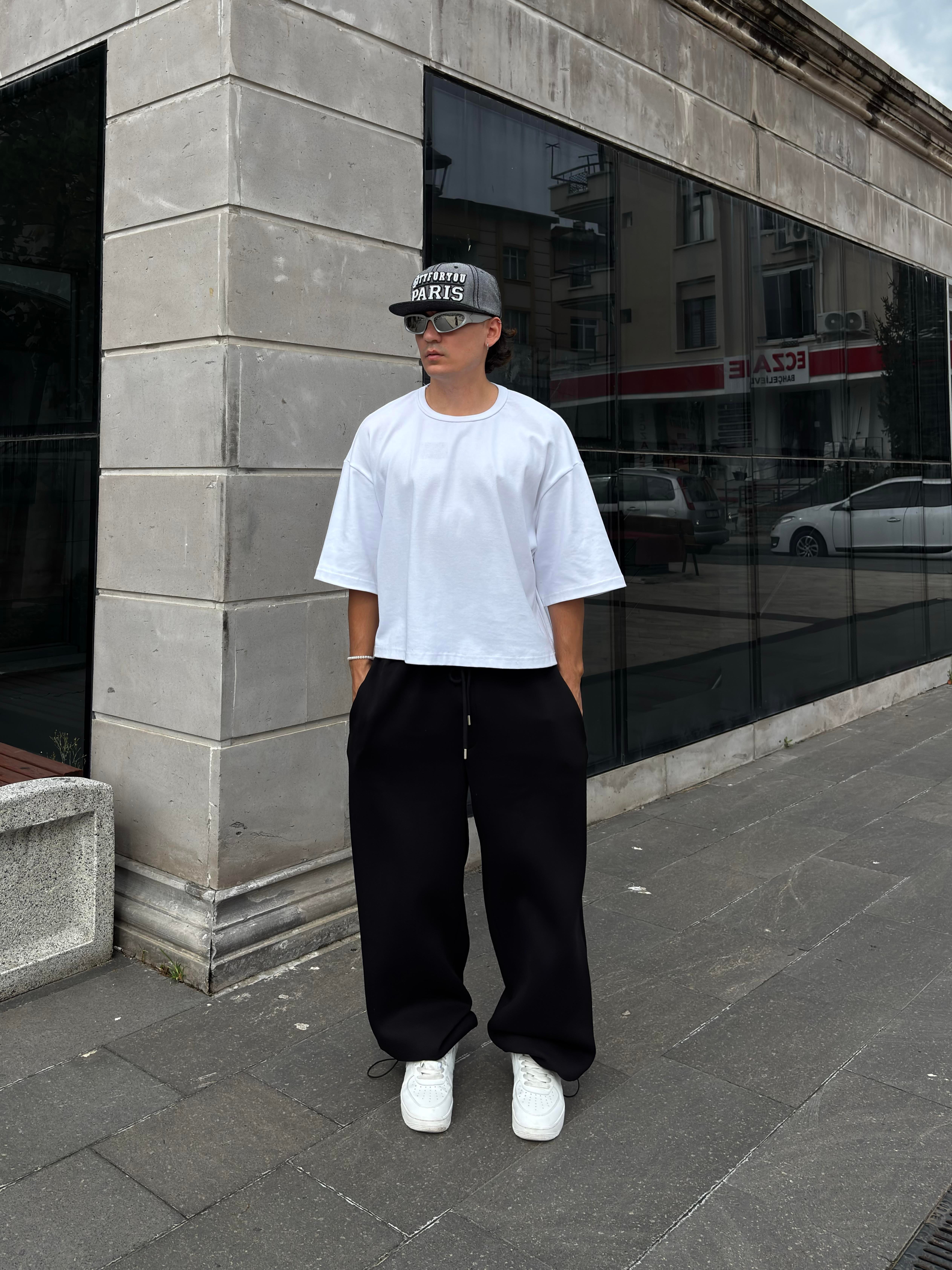 Siyah Mold Stance Baggy  Ayarlanabilir Eşofman