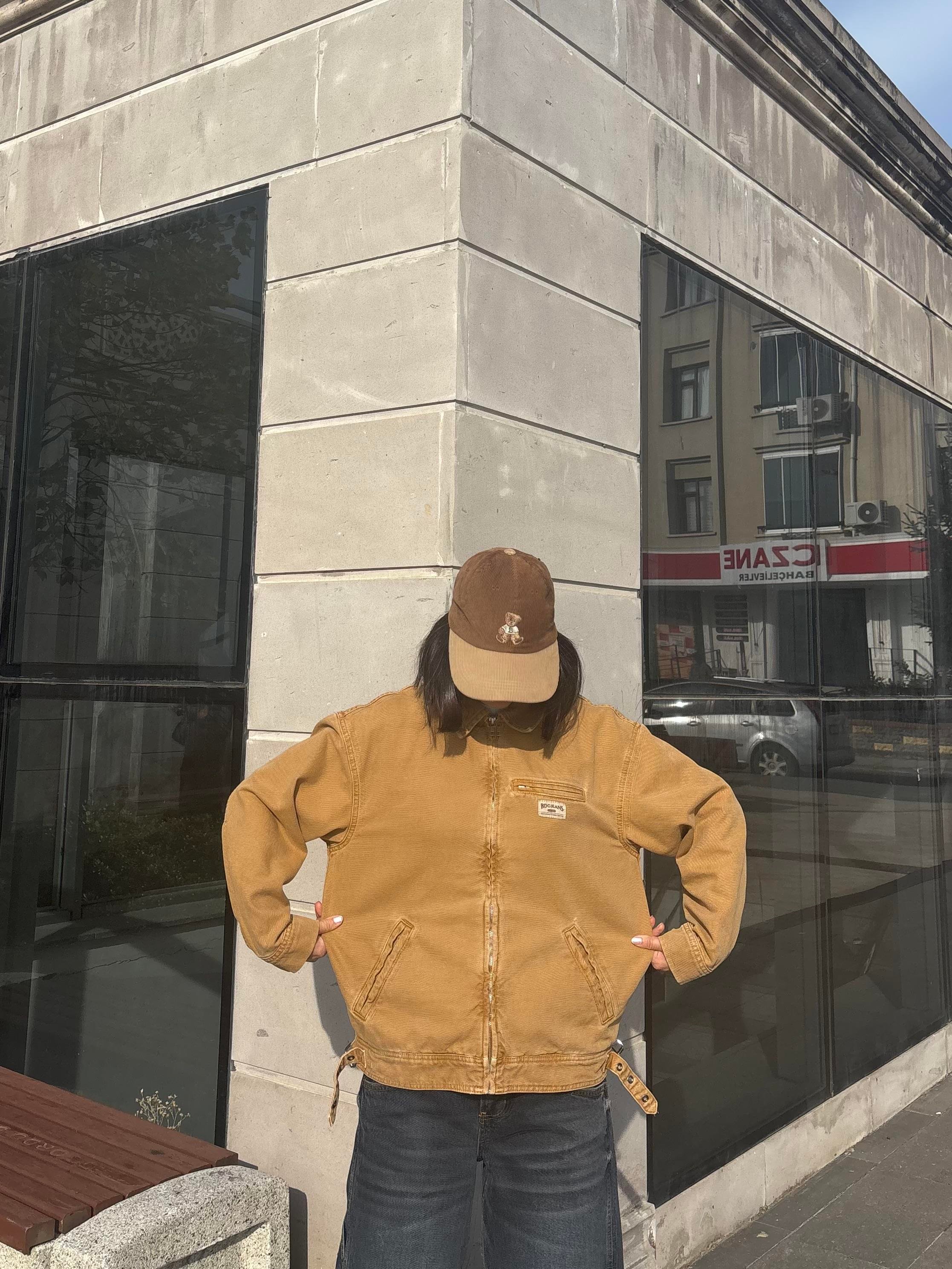 Unlined Camel Dex Detroit Borg-Lined Workwear Jacket