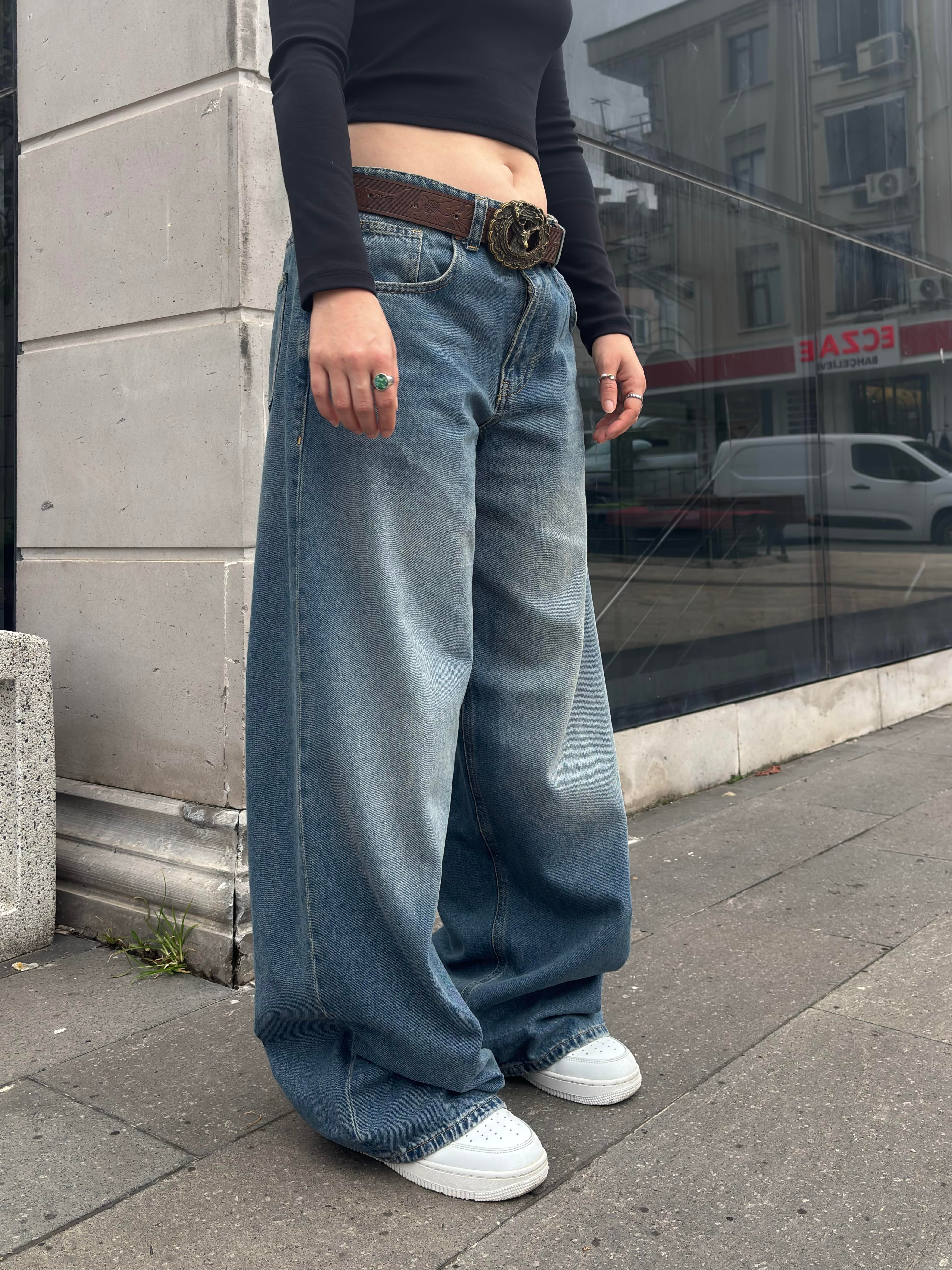 Washed Eskitme Ton Jaya Baggy Pants