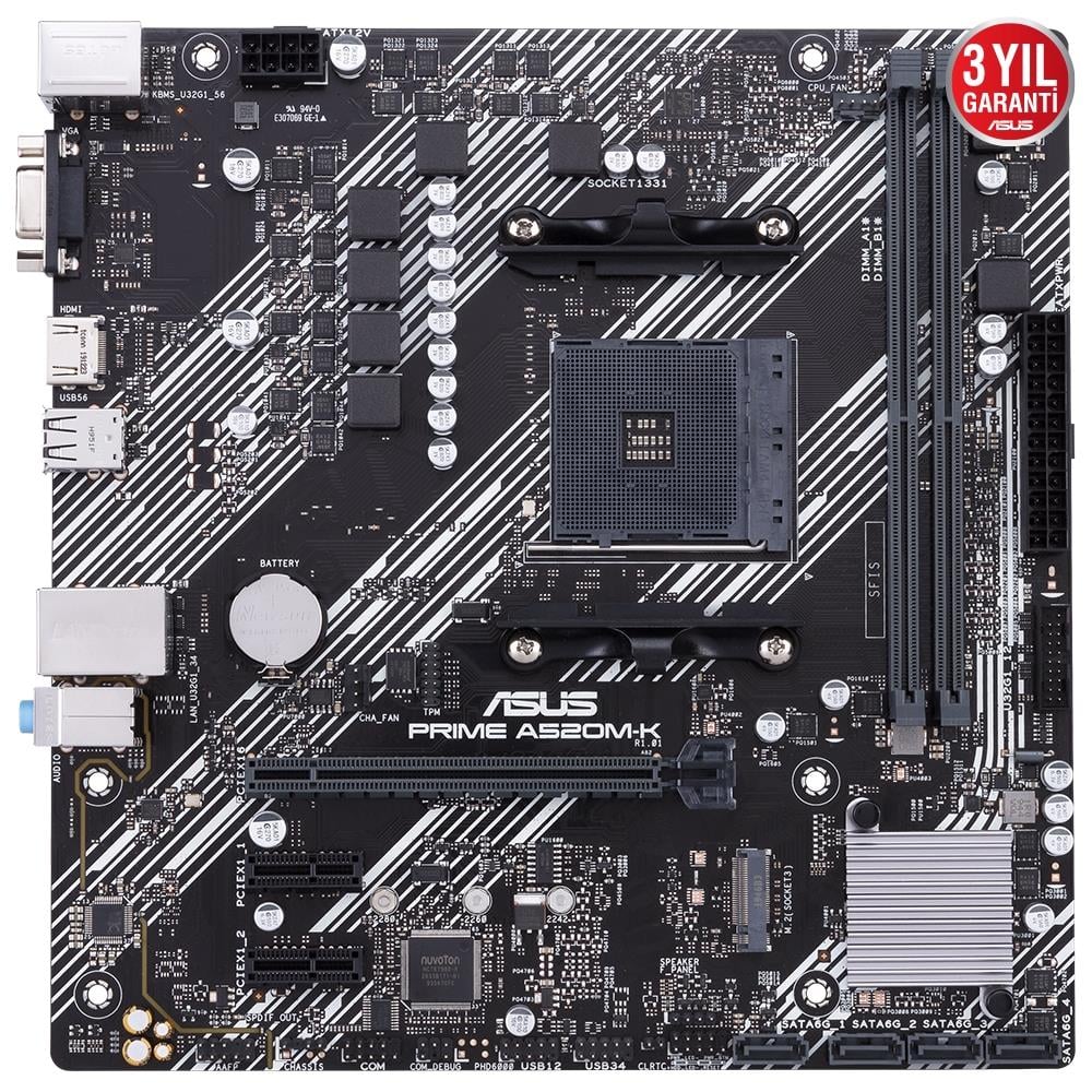 ASUS PRIME A520M-K DDR4 4600MHz AM4
