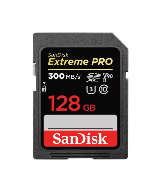 SanDisk Extreme PRO 128GB SDXC Memory Card up to 300MB/s, UHS-II, Class 10, U3, V90
