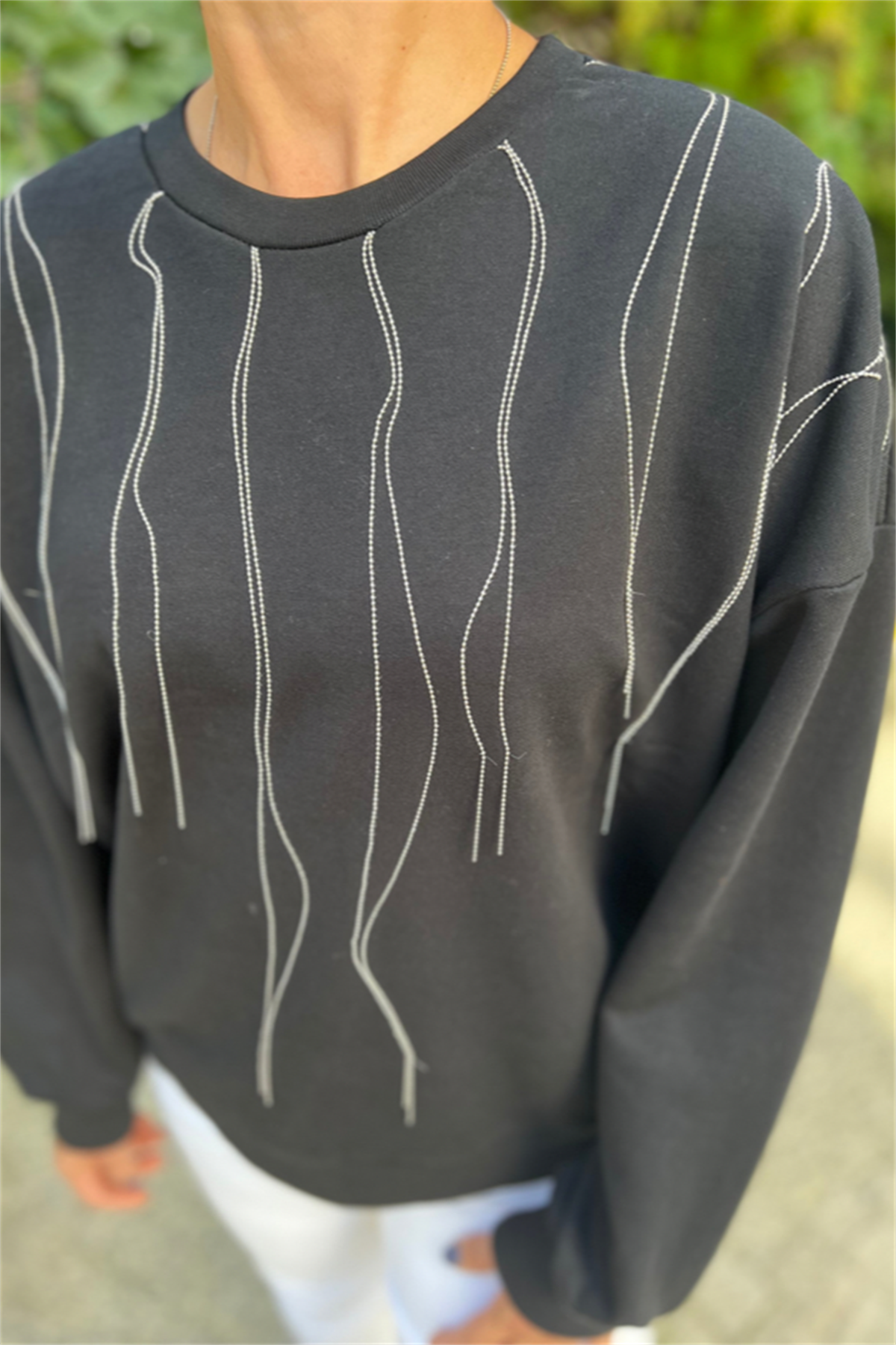 ZİNCİR DETAYLI SWEATSHIRT