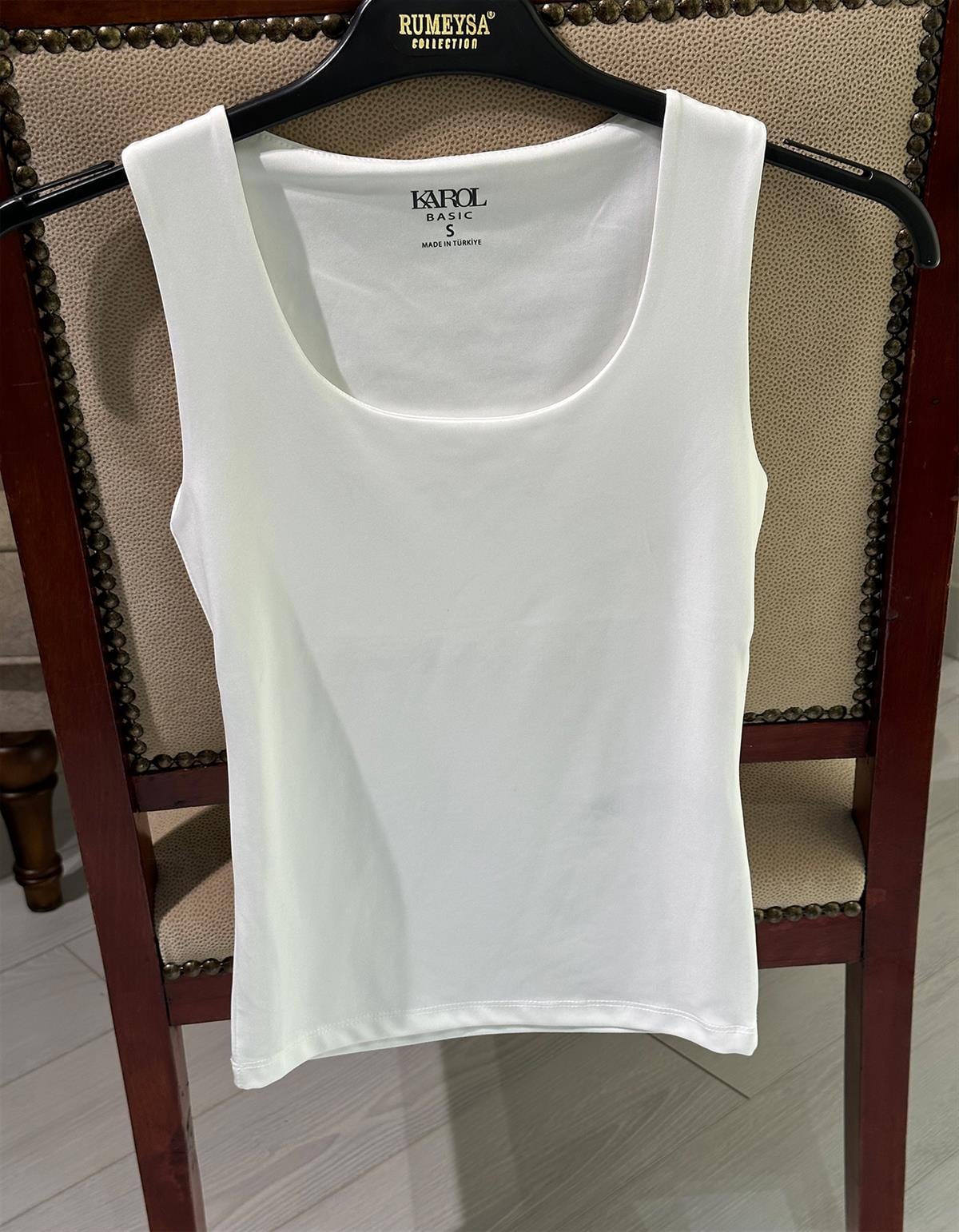 Karol Basic Likralı Atlet Beyaz