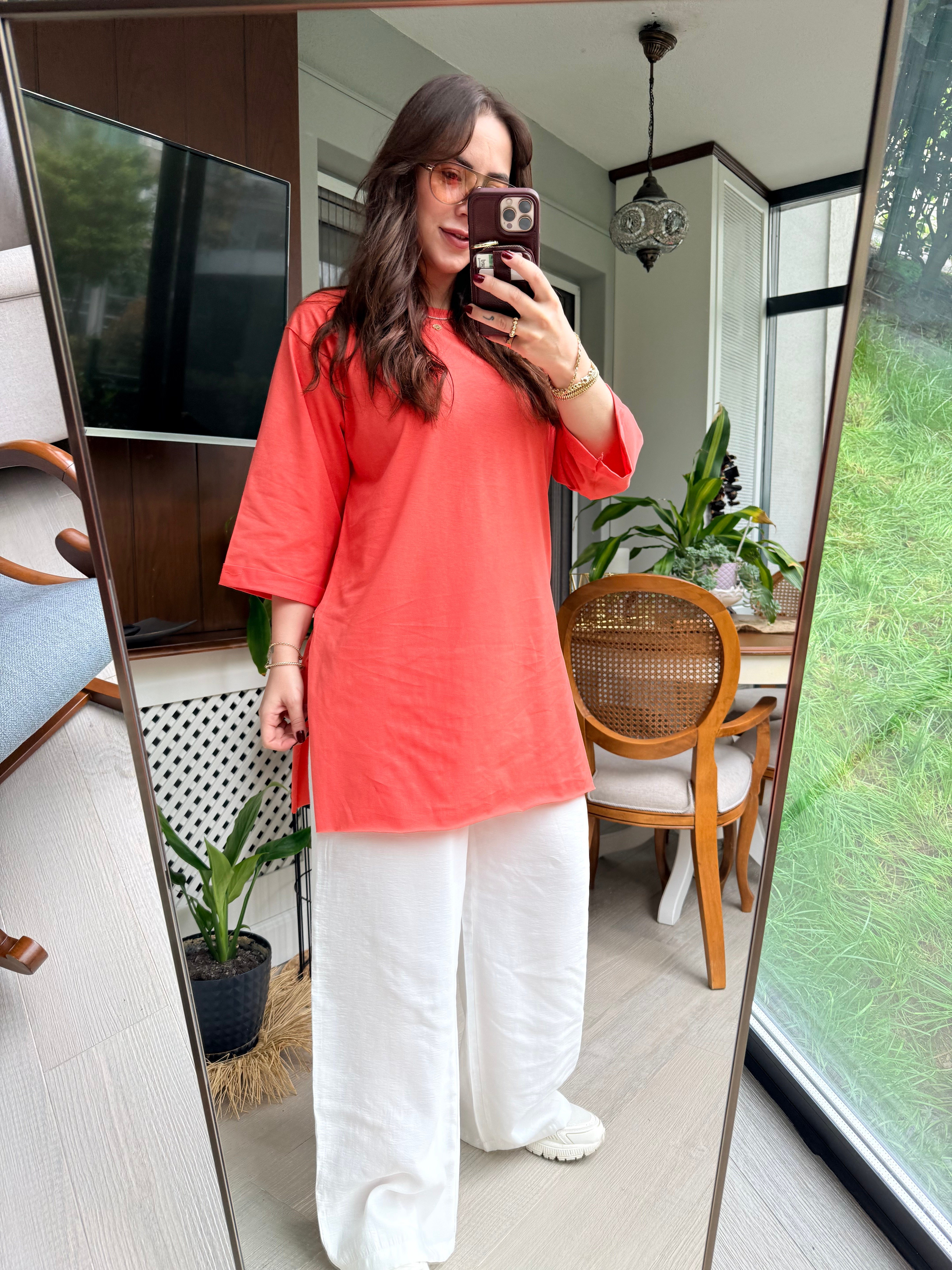 Salaş Oversize Tshirt Turuncu