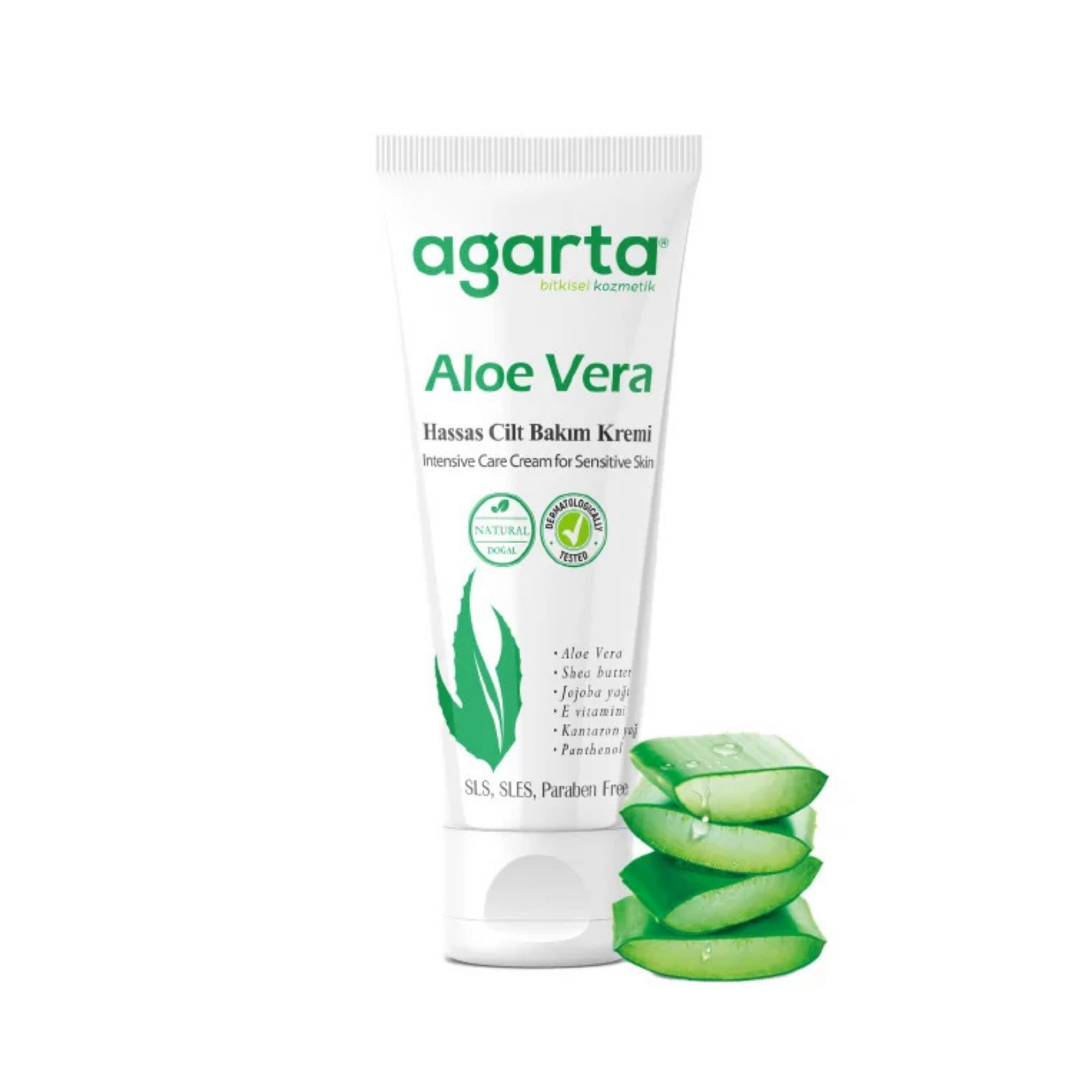 AGARTA - KREM HASSAS CİLT BAKIM DOĞAL ALOE VERA 75ML