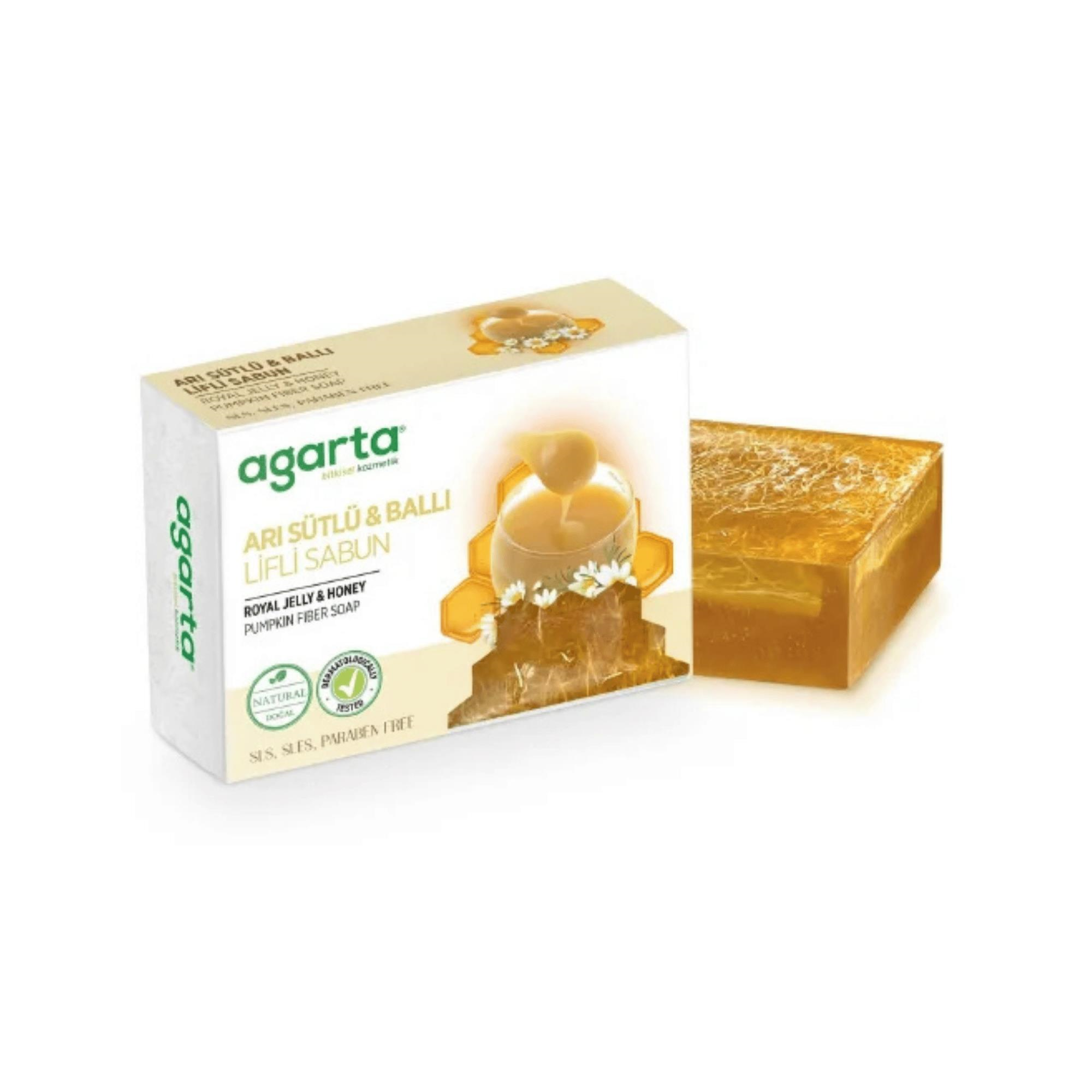 AGARTA - SABUN DOĞAL ARI SÜTLÜ BALLI KABAK LİFLİ 150 GR