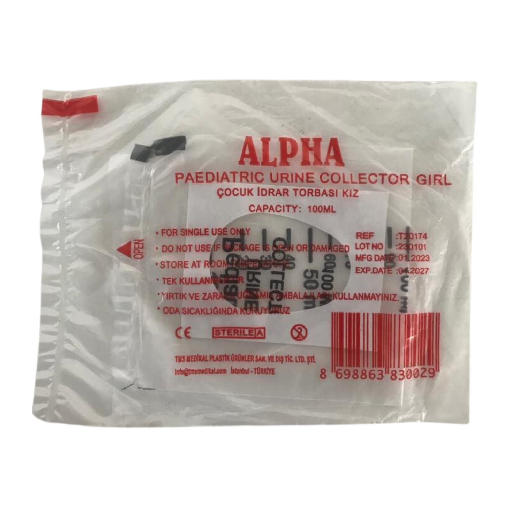 ALPHA - İDRAR TORBASI PEDİATRİK KIZ