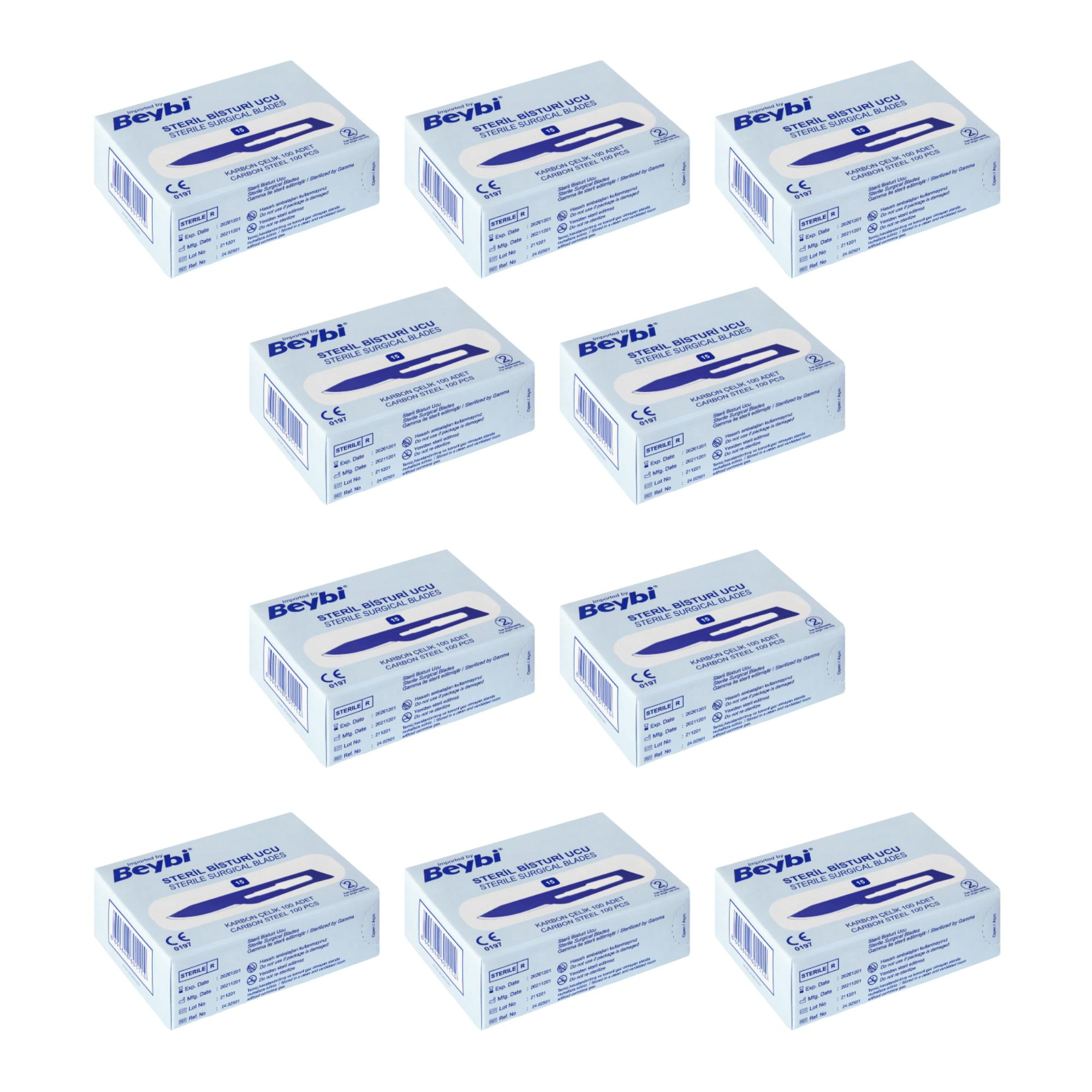 BEYBİ - BİSTURİ UCU NO: 15 - 1000 ADET 10 PAKET