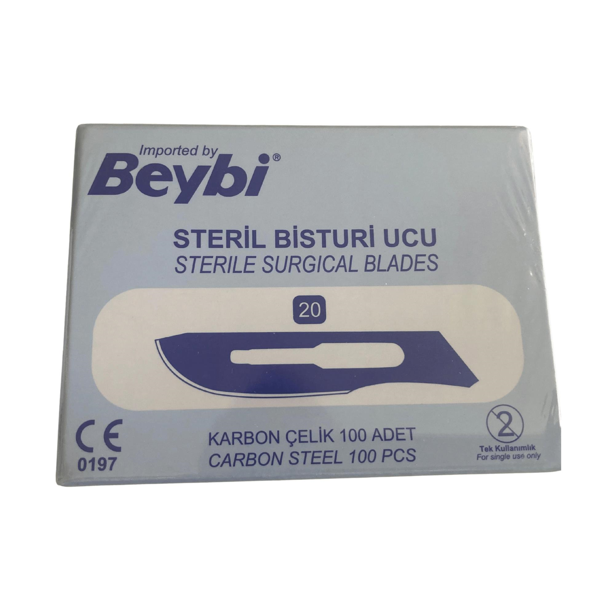 BEYBİ - BİSTURİ UCU NO: 20 - 100 ADET 1 PAKET