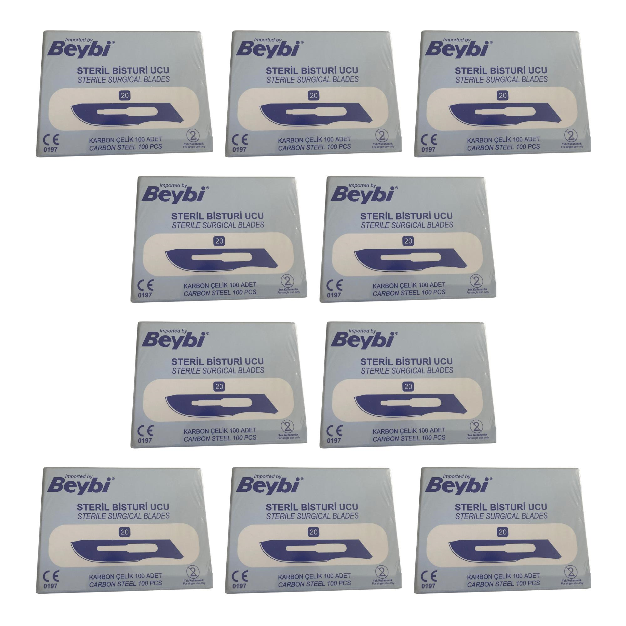 BEYBİ - BİSTURİ UCU NO: 20 - 1000 ADET 10 PAKET