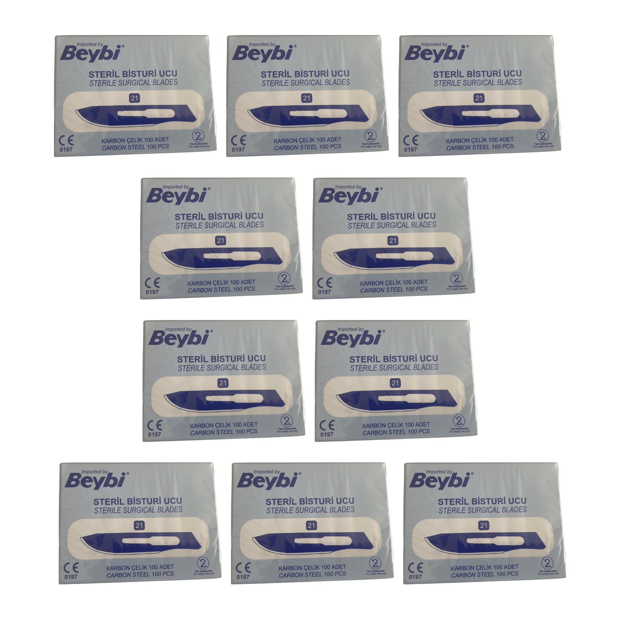 BEYBİ - BİSTURİ UCU NO: 21 - 1000 ADET 10 PAKET