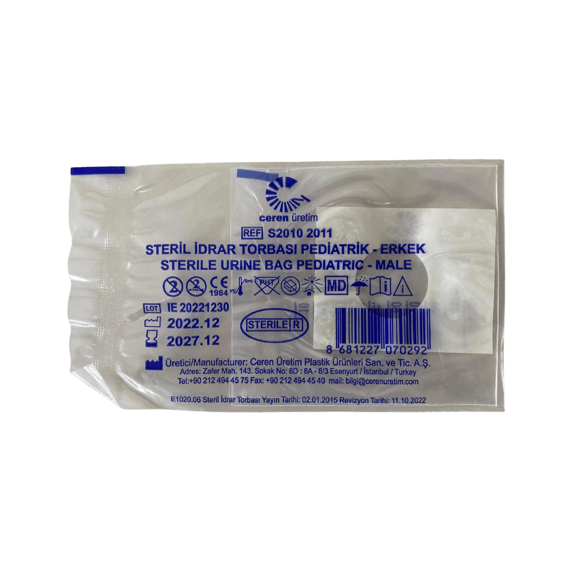 CEREN - İDRAR TORBASI ÇOCUK ERKEK 100LÜ 1 PAKET