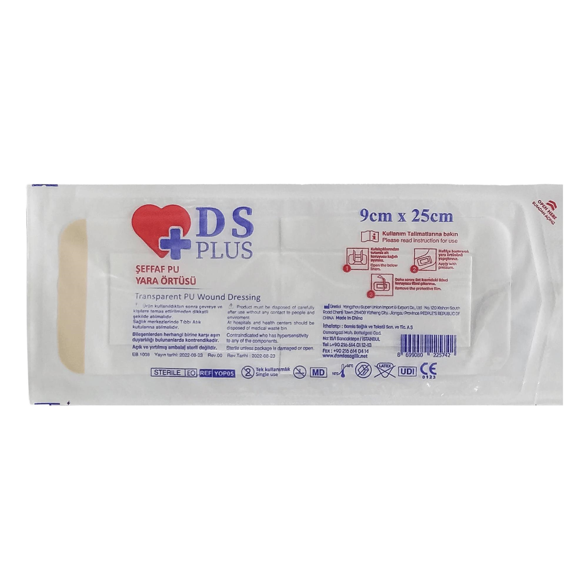DS - YARA ÖRTÜSÜ ŞEFFAF PU SEZERYAN ÖRTÜSÜ SU GEÇİRMEZ 9CM X 25CM