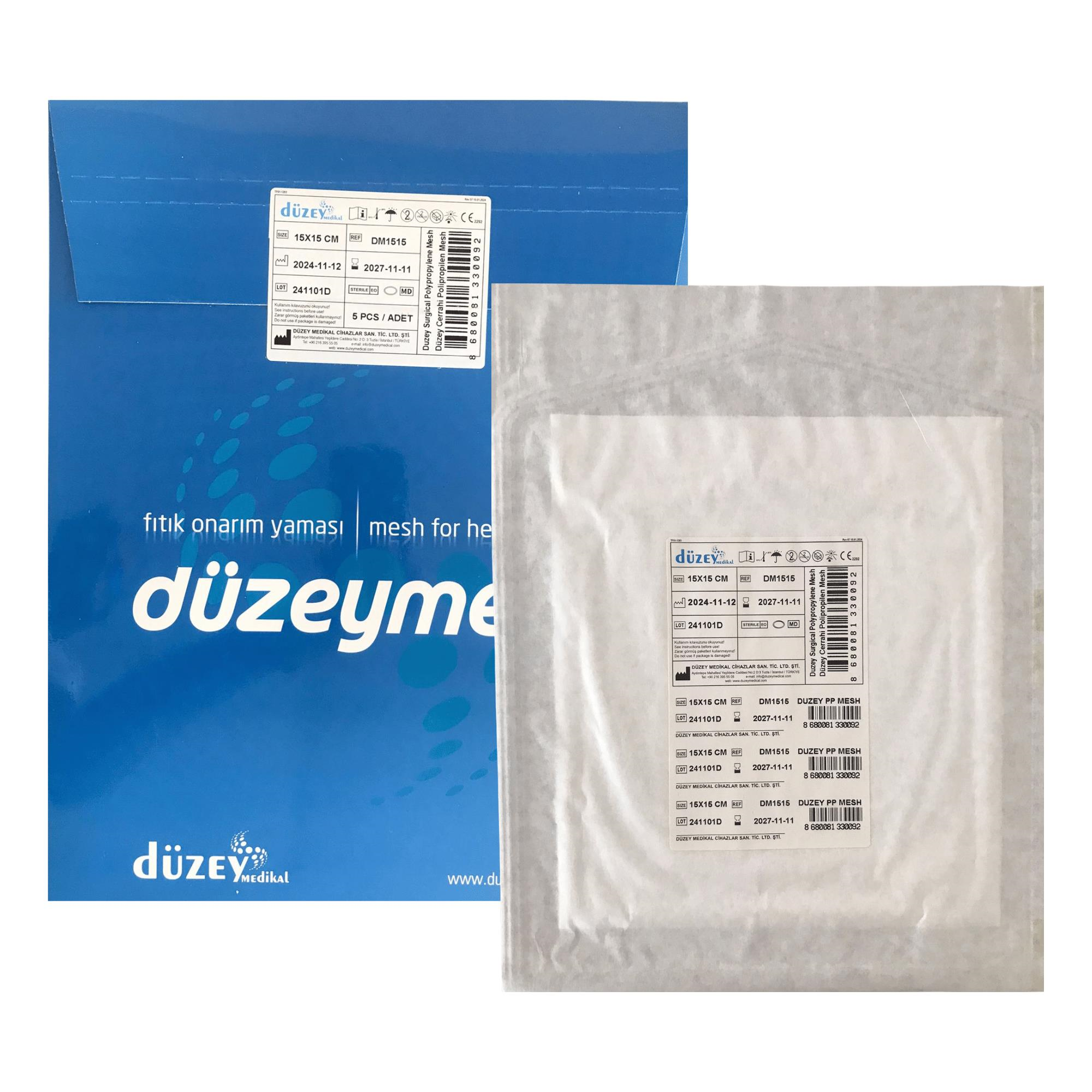 DÜZEY - MESH PROPİLEN YAMA - 15CM X 15CM - 5 ADET