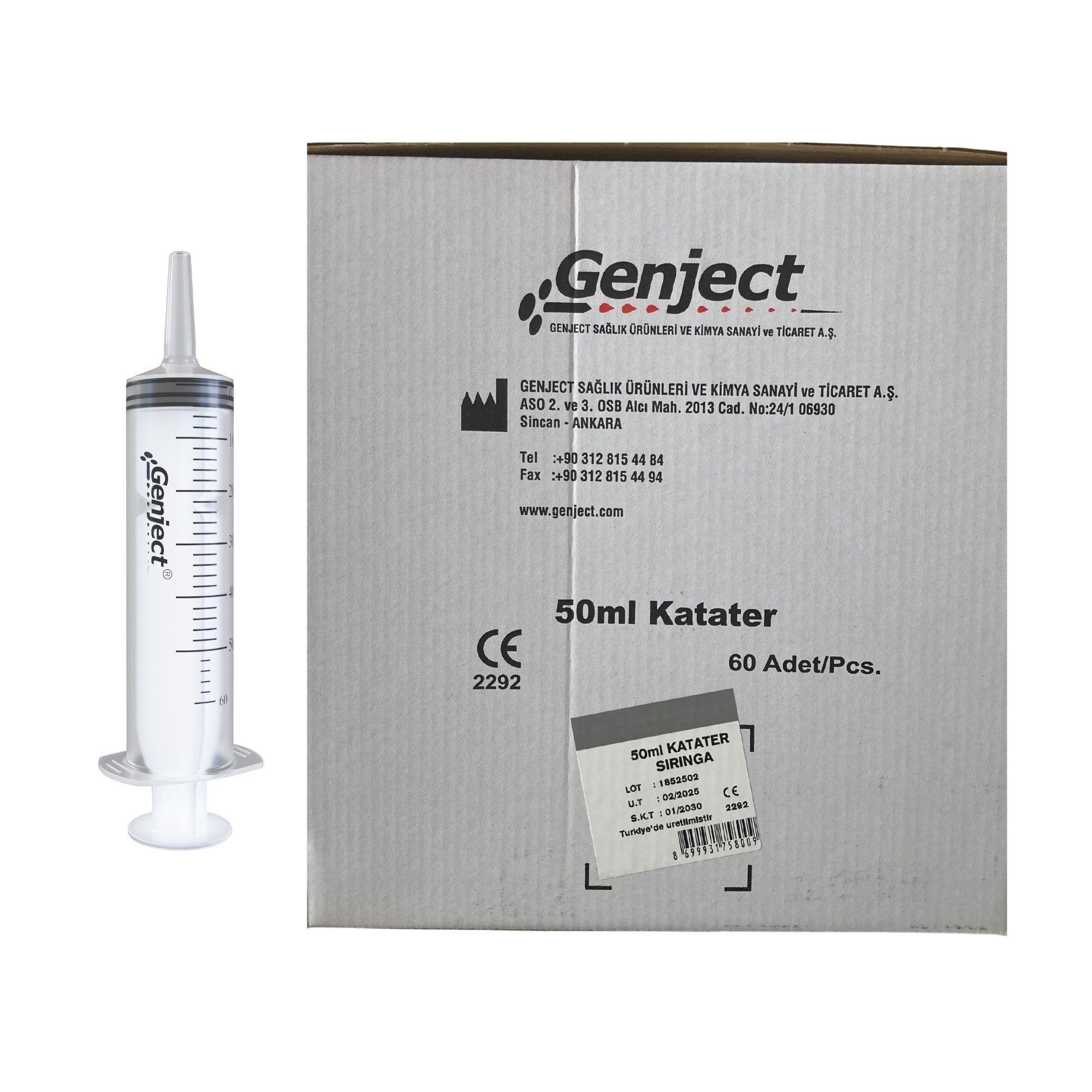 GENJECT - 50 ML BESLENME GAVAJ ENJEKTÖRÜ ÇAM UÇLU - 60 ADET